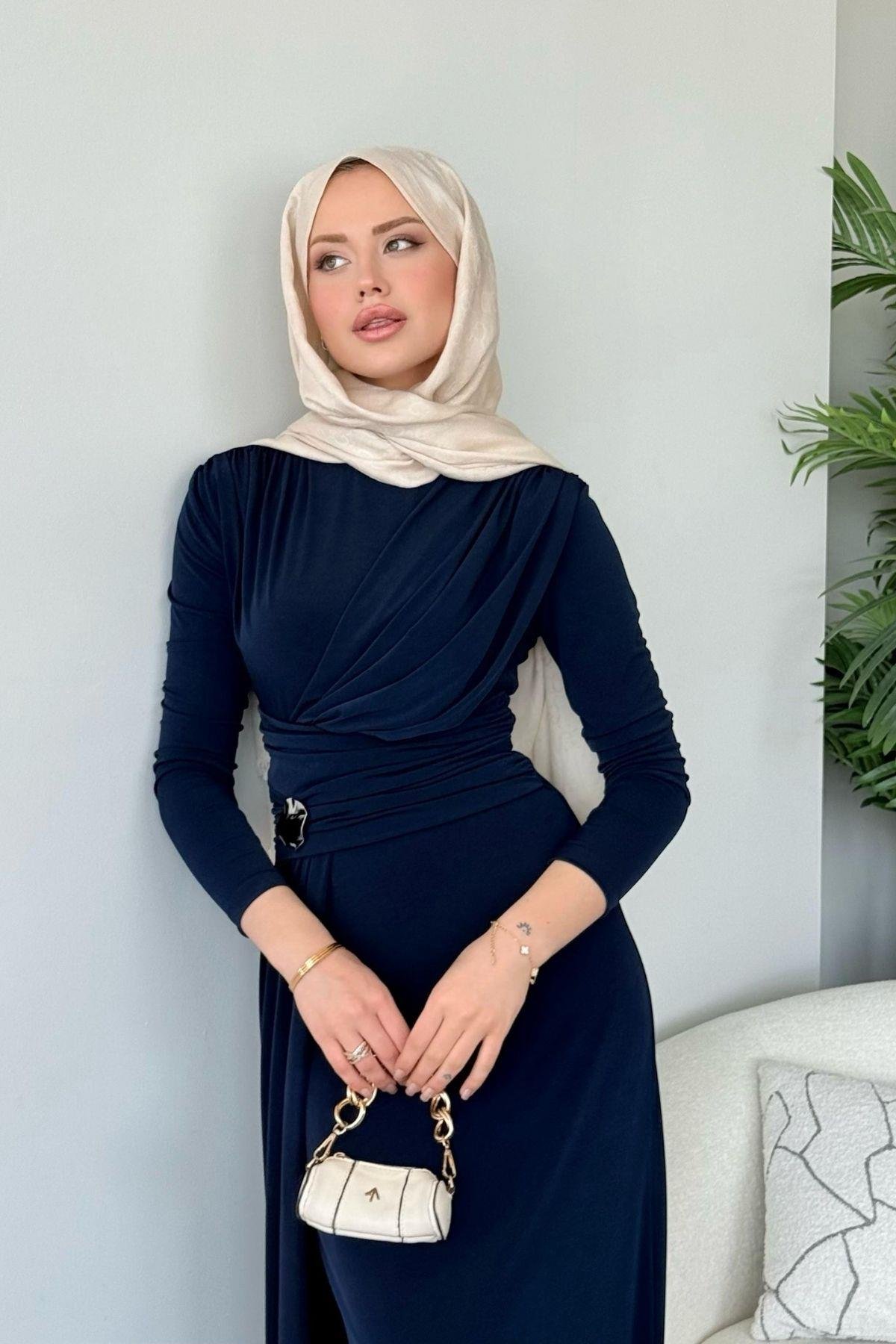 Rixsos Sandy Elbise Lacivert, Fiyatları Rixsos Sandy Elbise Lacivert- Haza Moda 