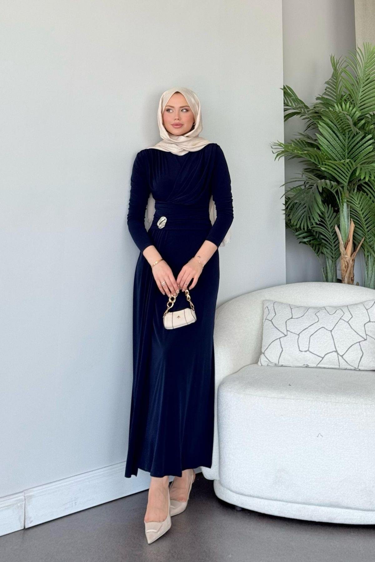 Rixsos Sandy Elbise Lacivert, Fiyatları Rixsos Sandy Elbise Lacivert- Haza Moda 