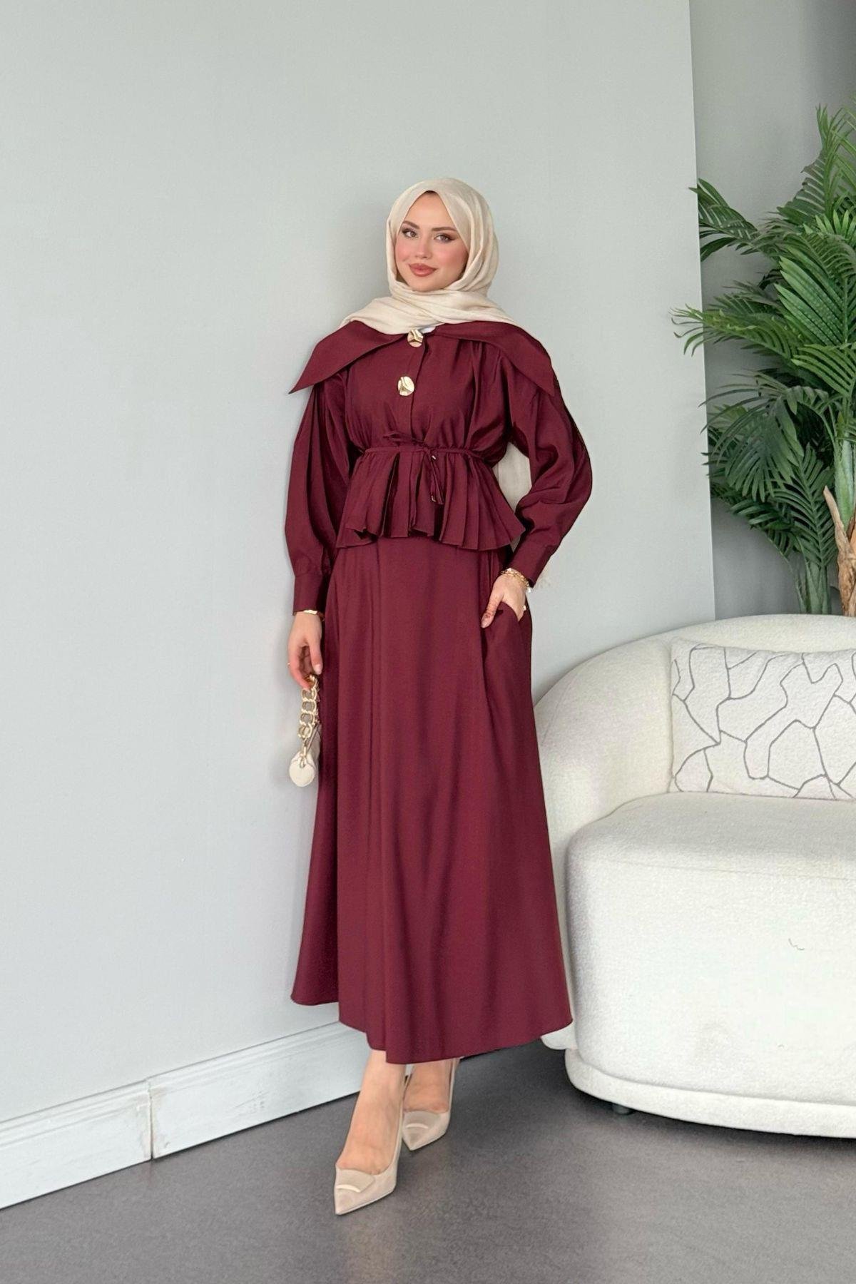 Roma Etekli Takım Bordo, Fiyatları Roma Etekli Takım Bordo- Haza Moda 