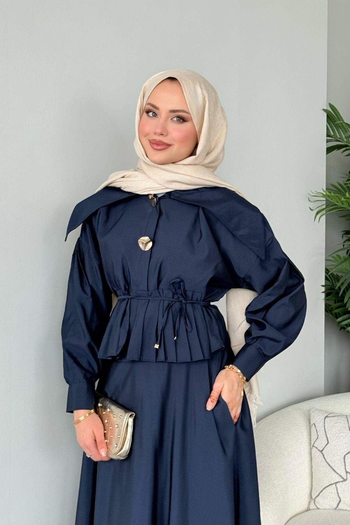 Roma Etekli Takım Lacivert, Fiyatları Roma Etekli Takım Lacivert - Haza Moda 