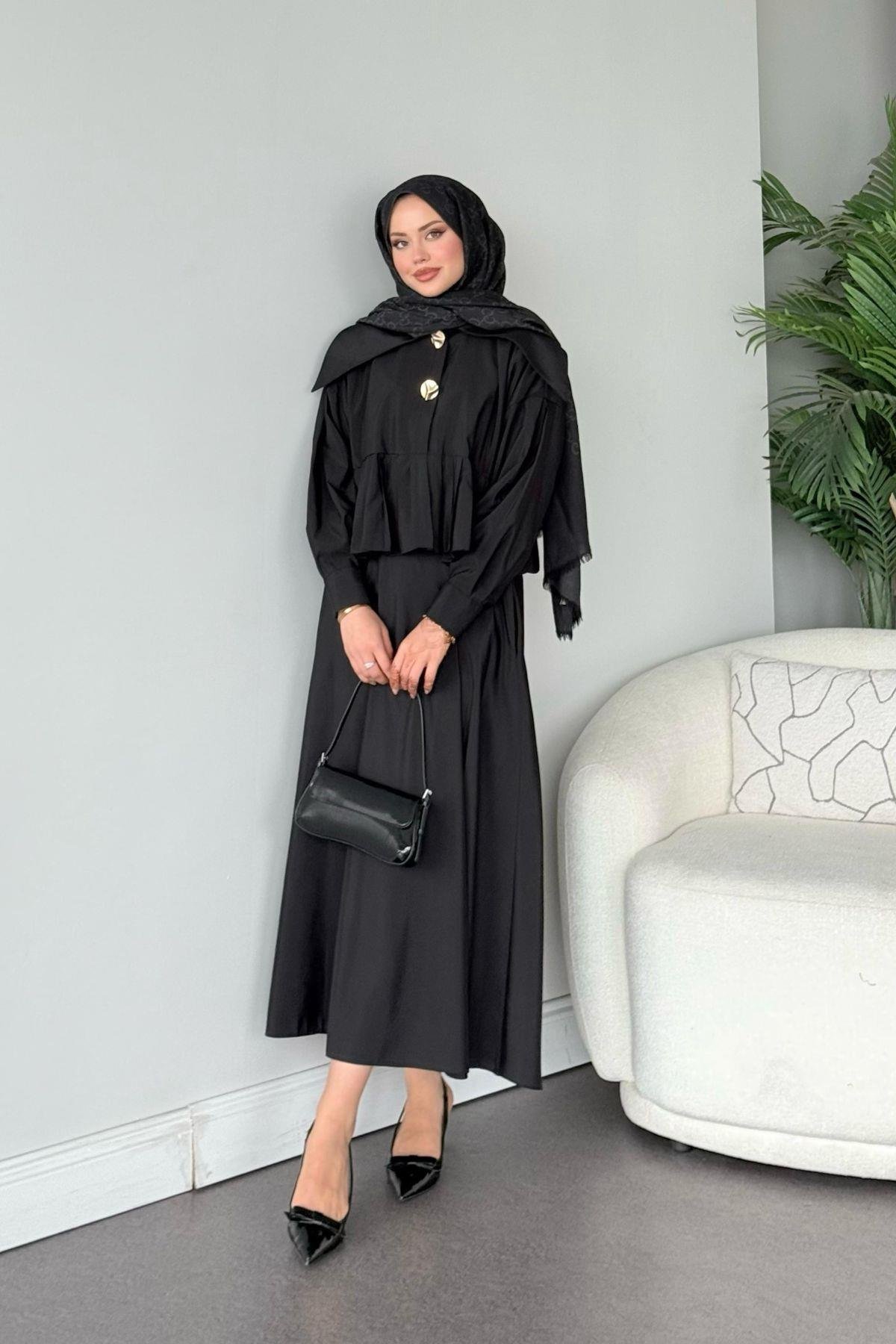 Roma Etekli Takım Siyah, Fiyatları Roma Etekli Takım Siyah- Haza Moda 