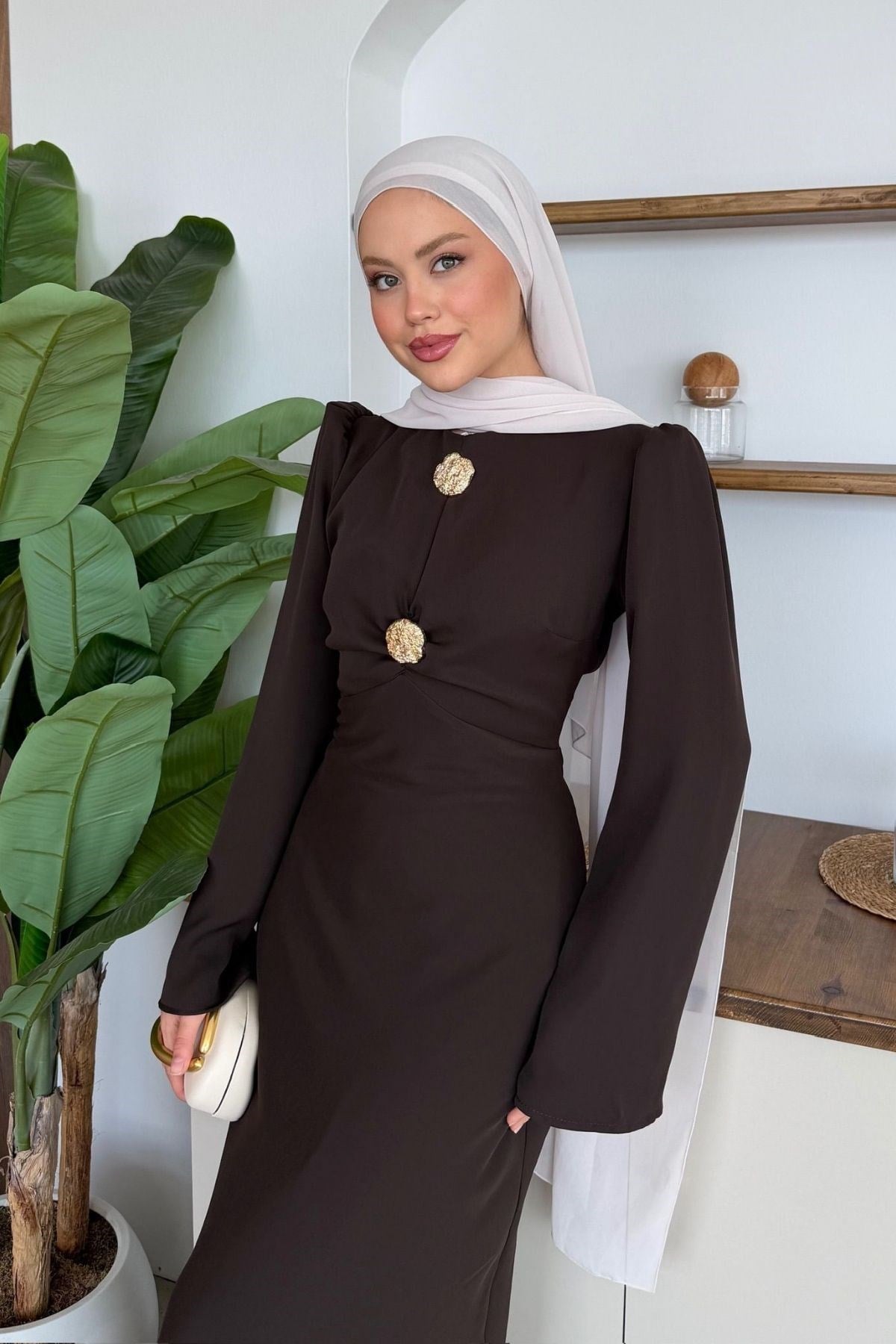 Rosalie Saten Abiye Acı Kahve, Fiyatları Rosalie Saten Abiye Acı Kahve| Haza Moda