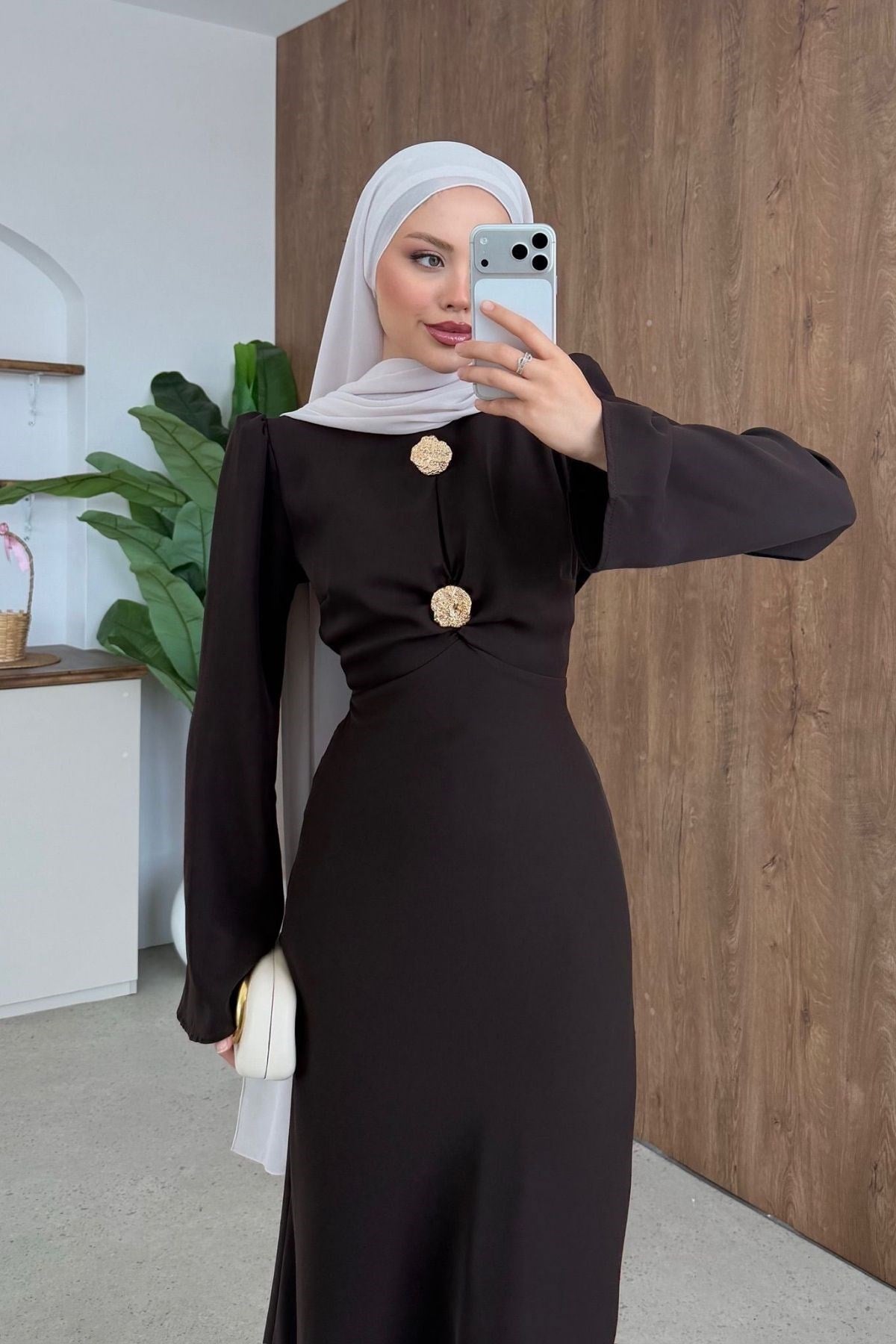 Rosalie Saten Abiye Acı Kahve, Fiyatları Rosalie Saten Abiye Acı Kahve| Haza Moda