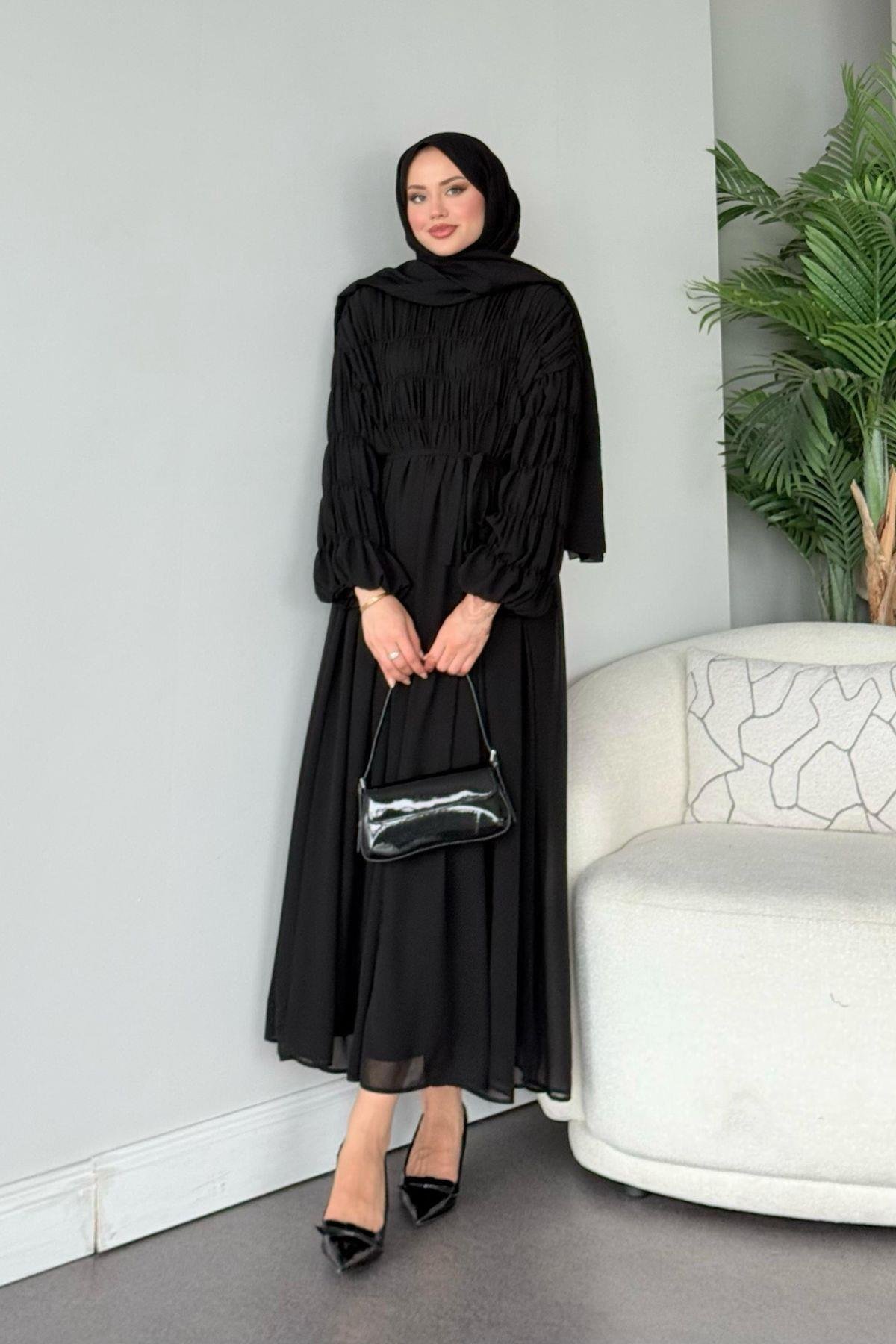 Royal Büzgülü Elbise Siyah, Fiyatları Royal Büzgülü Elbise Siyah