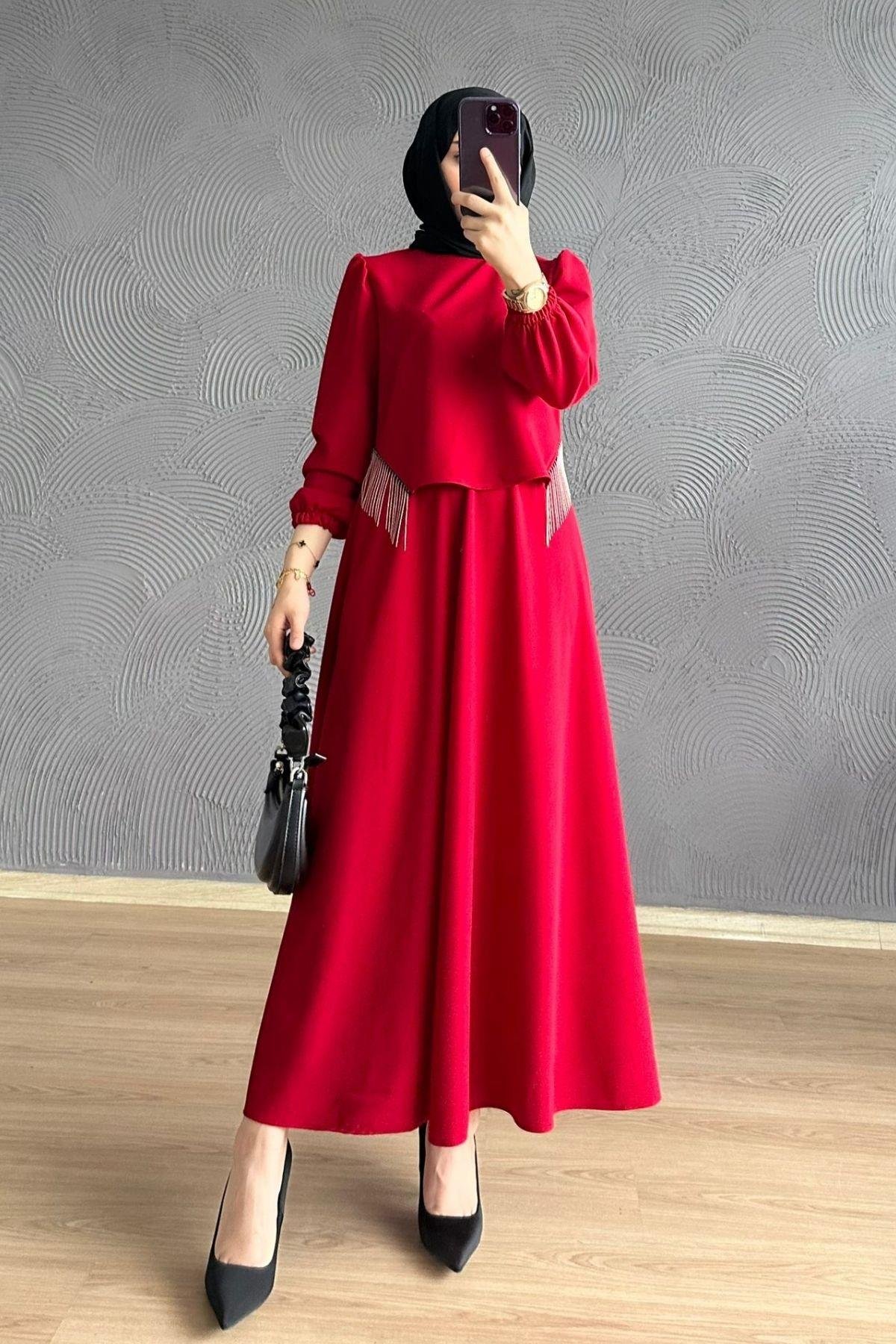 Roza Etekli Takım Kırmızı, Fiyatları 