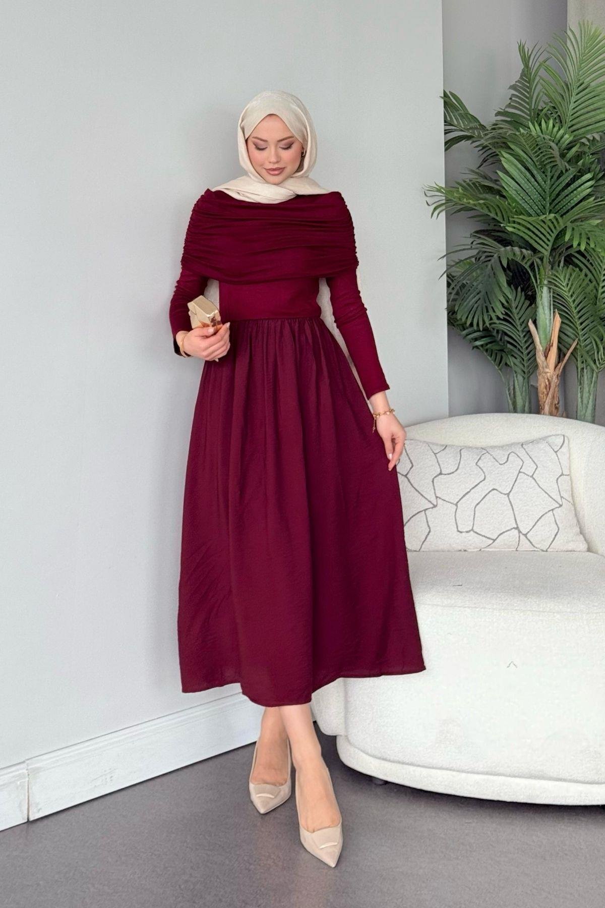 Rüyam Elbise Bordo, Fiyatları Rüyam Elbise Bordo - Haza Moda 