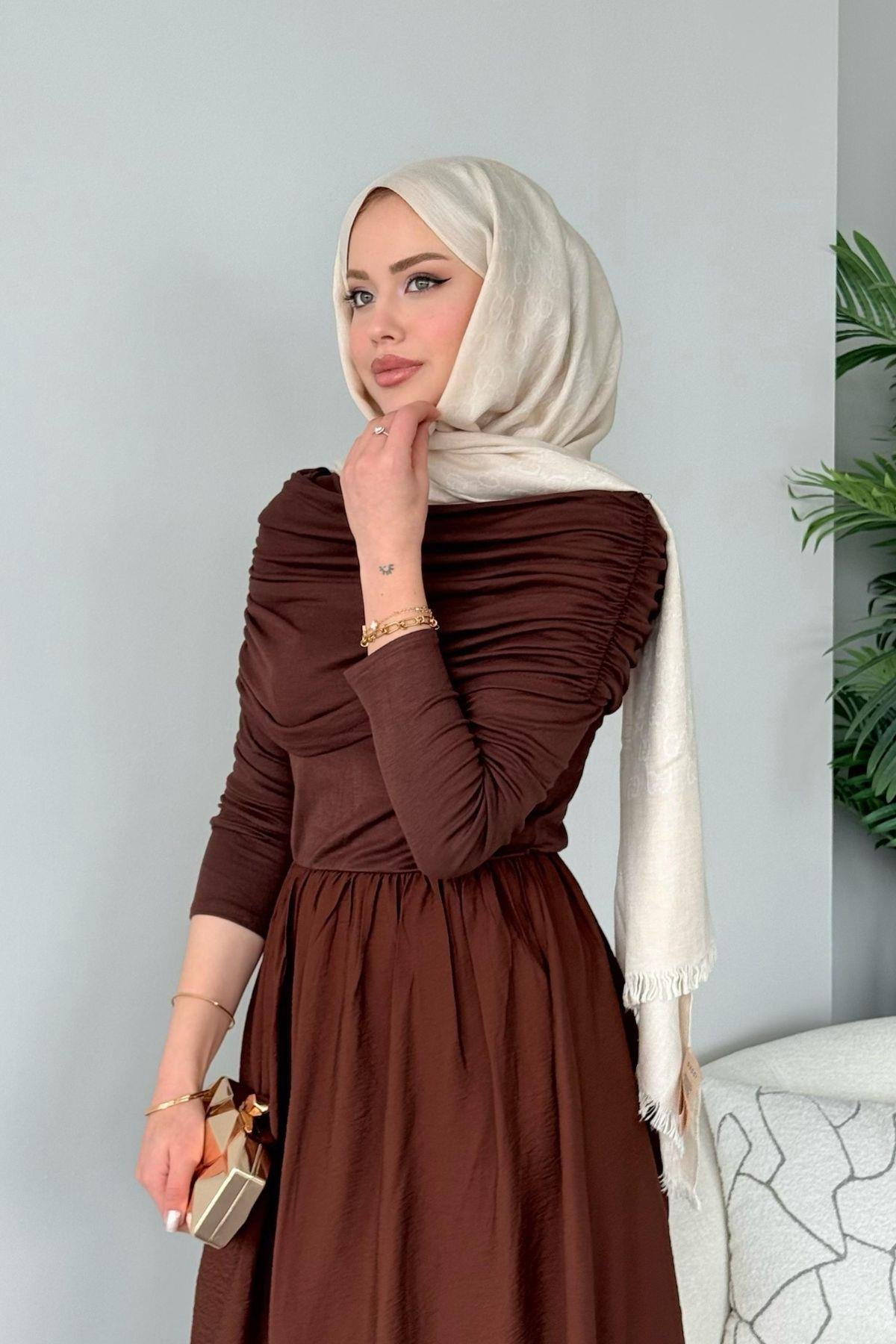 Rüyam Elbise Kahve, Fiyatları Rüyam Elbise Kahve - Haza Moda 
