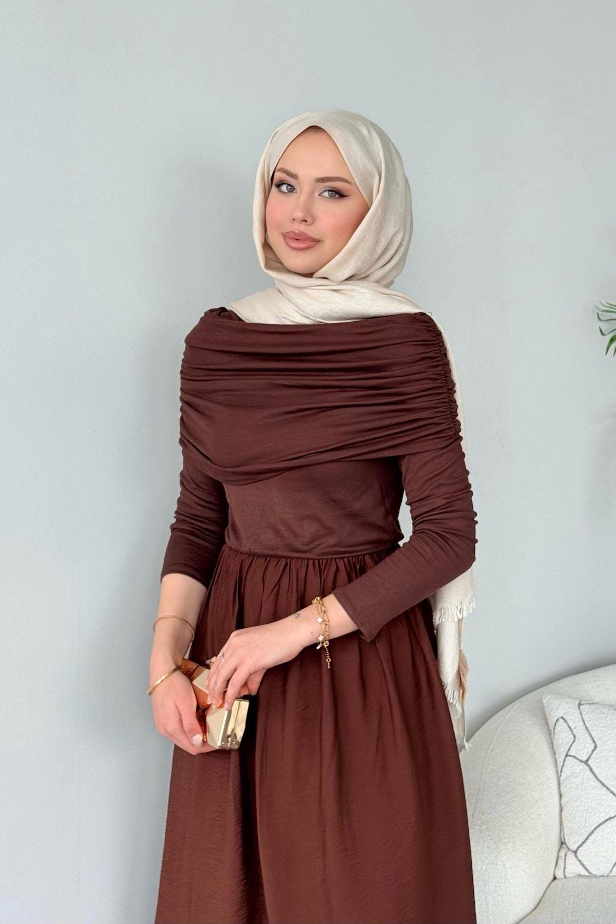 Rüyam Elbise Kahve, Fiyatları Rüyam Elbise Kahve - Haza Moda 