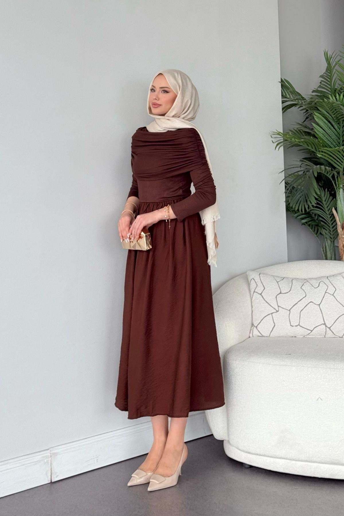 Rüyam Elbise Kahve, Fiyatları Rüyam Elbise Kahve - Haza Moda 