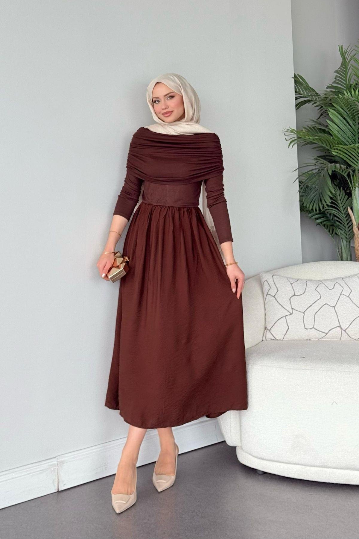 Rüyam Elbise Kahve, Fiyatları Rüyam Elbise Kahve - Haza Moda 