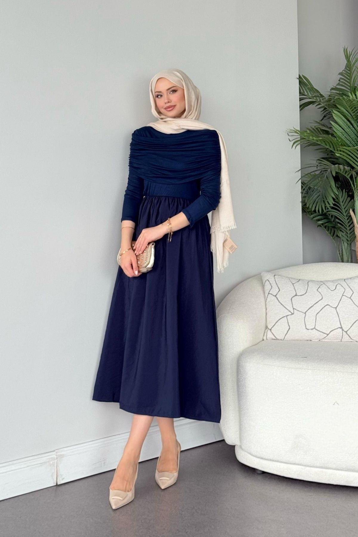 Rüyam Elbise Lacivert, Fiyatları Rüyam Elbise Lacivert- Haza Moda 