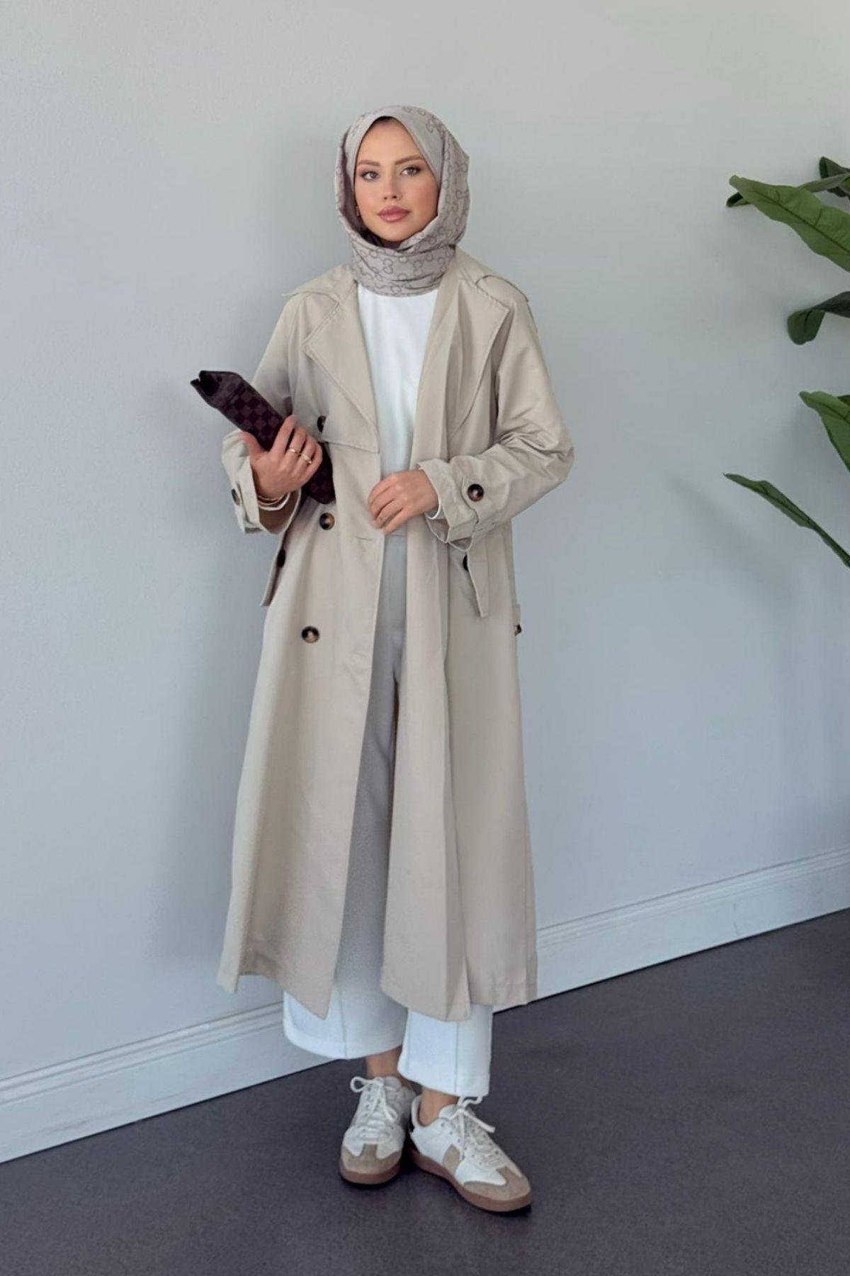 Rüzgarlık Trençkot Bej, Fiyatları Rüzgarlık Trençkot Bej- Haza Moda 