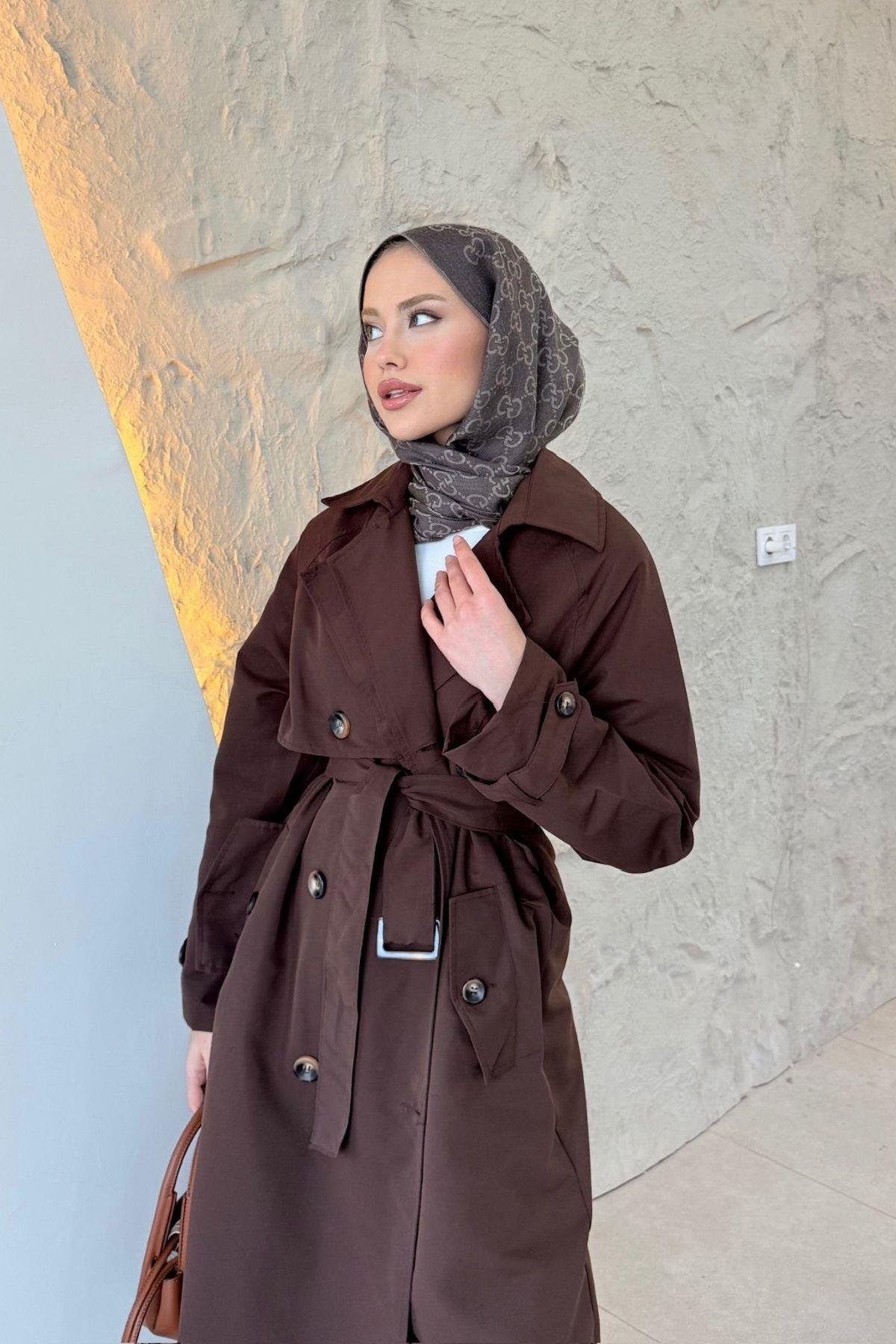 Rüzgarlık Trençkot Kahve, Fiyatları Rüzgarlık Trençkot Kahve- Haza Moda 