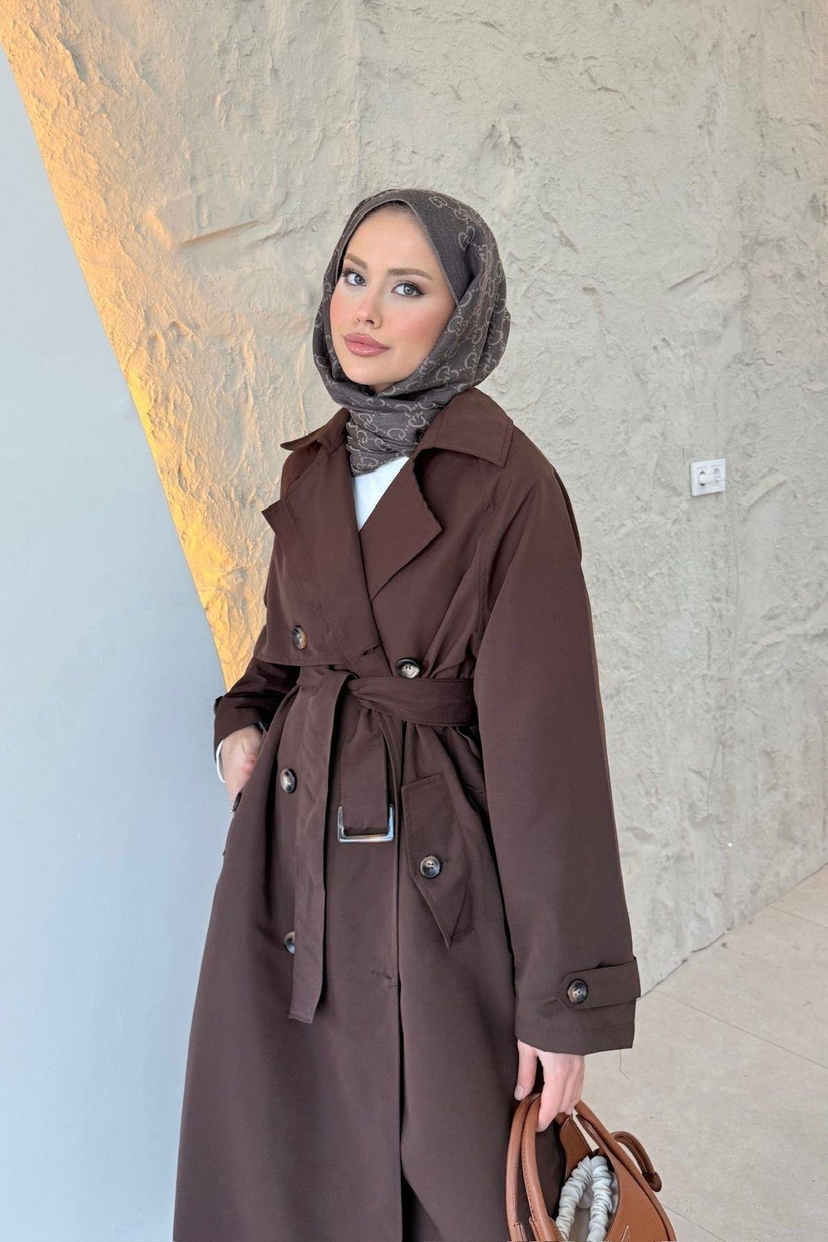 Rüzgarlık Trençkot Kahve, Fiyatları Rüzgarlık Trençkot Kahve- Haza Moda 