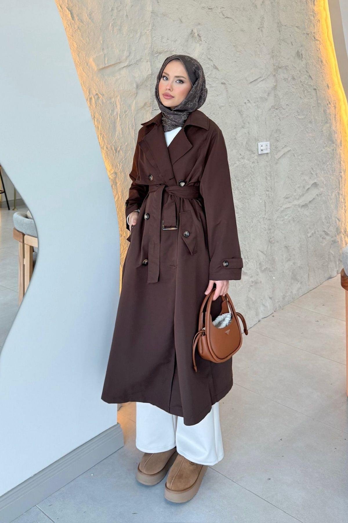 Rüzgarlık Trençkot Kahve, Fiyatları Rüzgarlık Trençkot Kahve- Haza Moda 