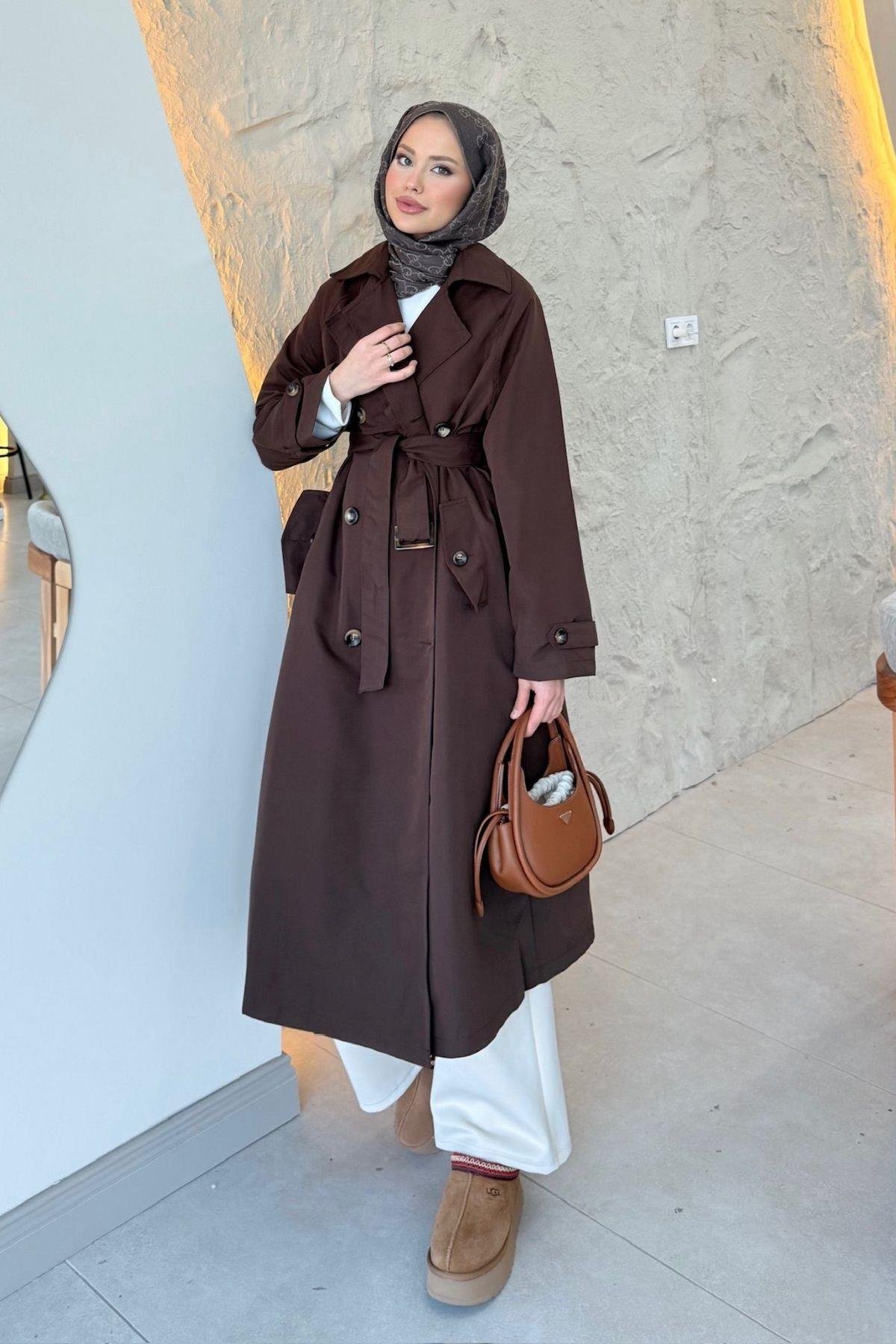 Rüzgarlık Trençkot Kahve, Fiyatları Rüzgarlık Trençkot Kahve- Haza Moda 