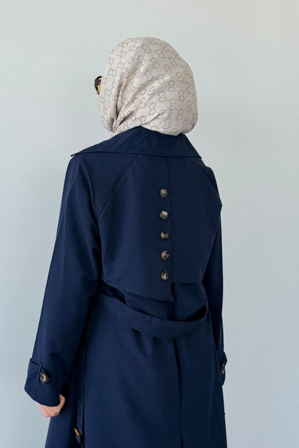 Rüzgarlık Trençkot Lacivert, Fiyatları Rüzgarlık Trençkot Lacivert - Haza Moda 