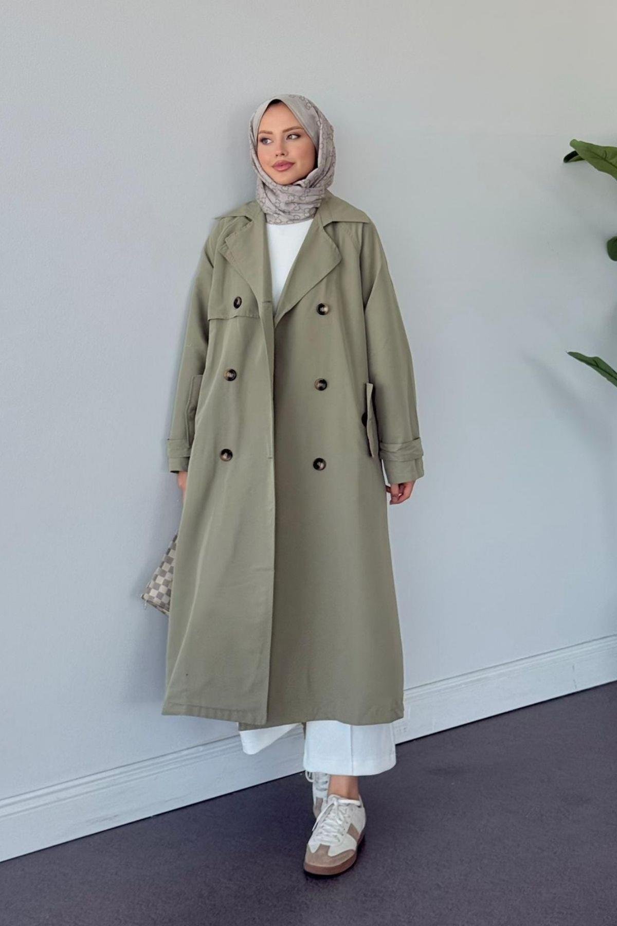 Rüzgarlık Trençkot Mint, Fiyatları Rüzgarlık Trençkot Mint- Haza Moda 