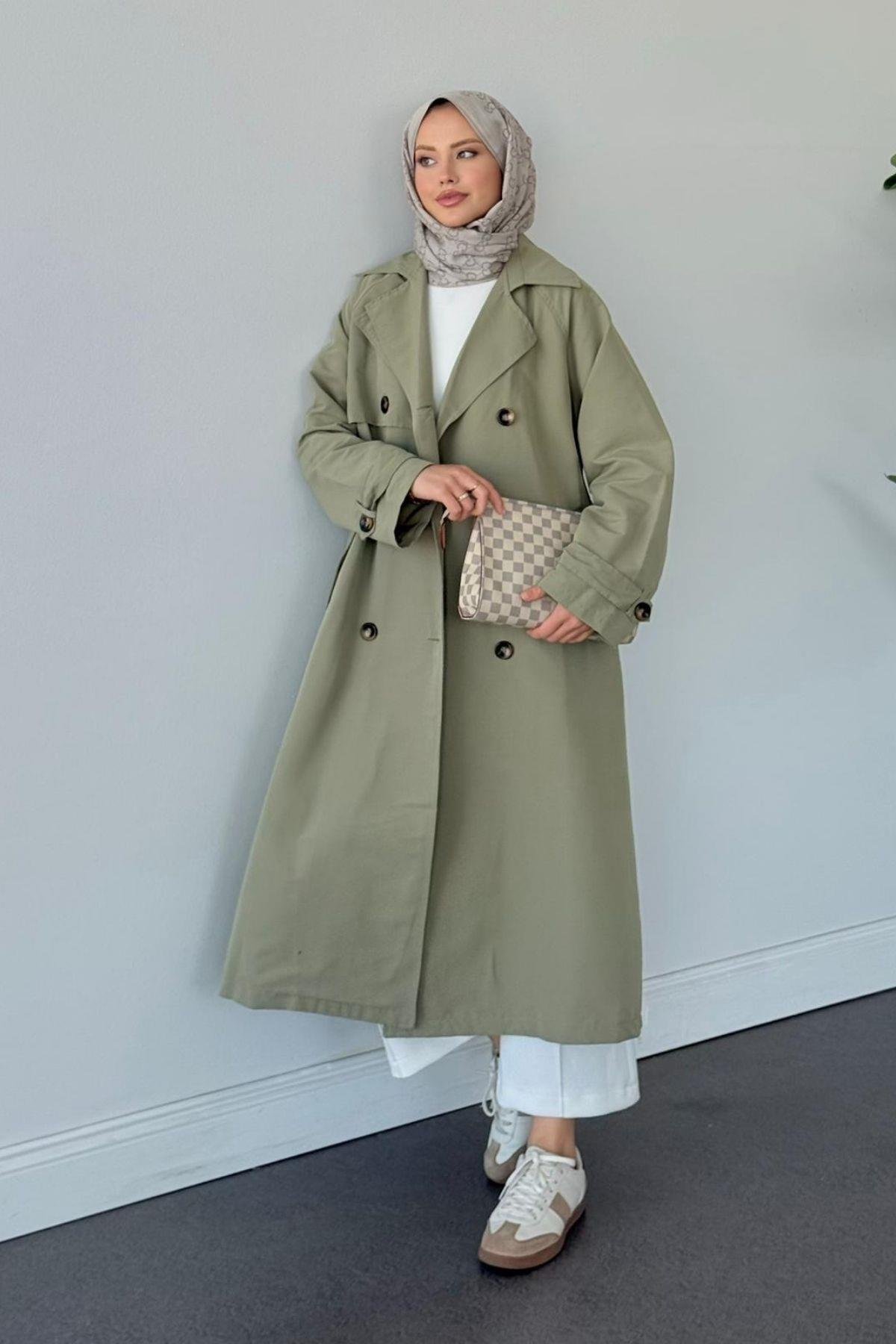 Rüzgarlık Trençkot Mint, Fiyatları Rüzgarlık Trençkot Mint- Haza Moda 