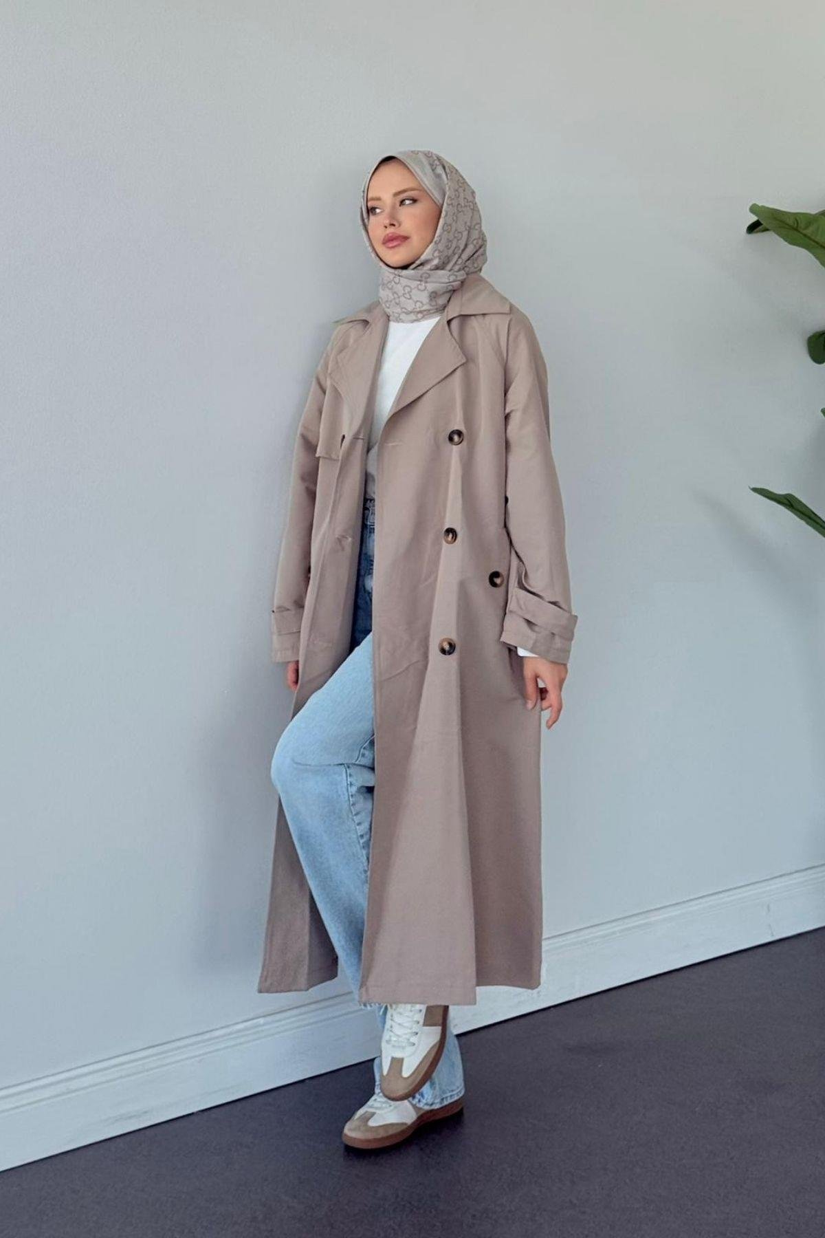 Rüzgarlık Trençkot Vizon , Fiyatları Rüzgarlık Trençkot Vizon- Haza Moda 