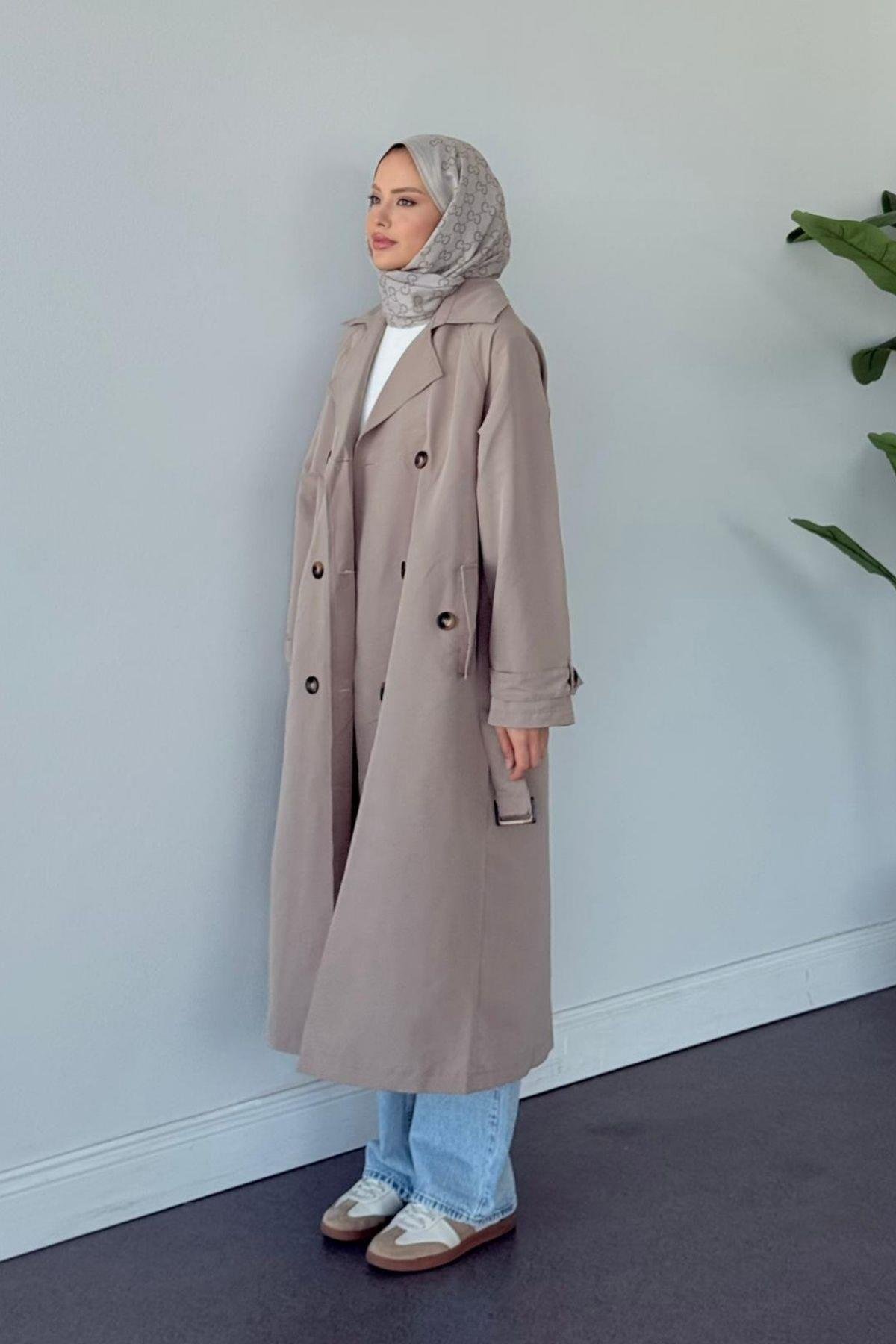 Rüzgarlık Trençkot Vizon , Fiyatları Rüzgarlık Trençkot Vizon- Haza Moda 