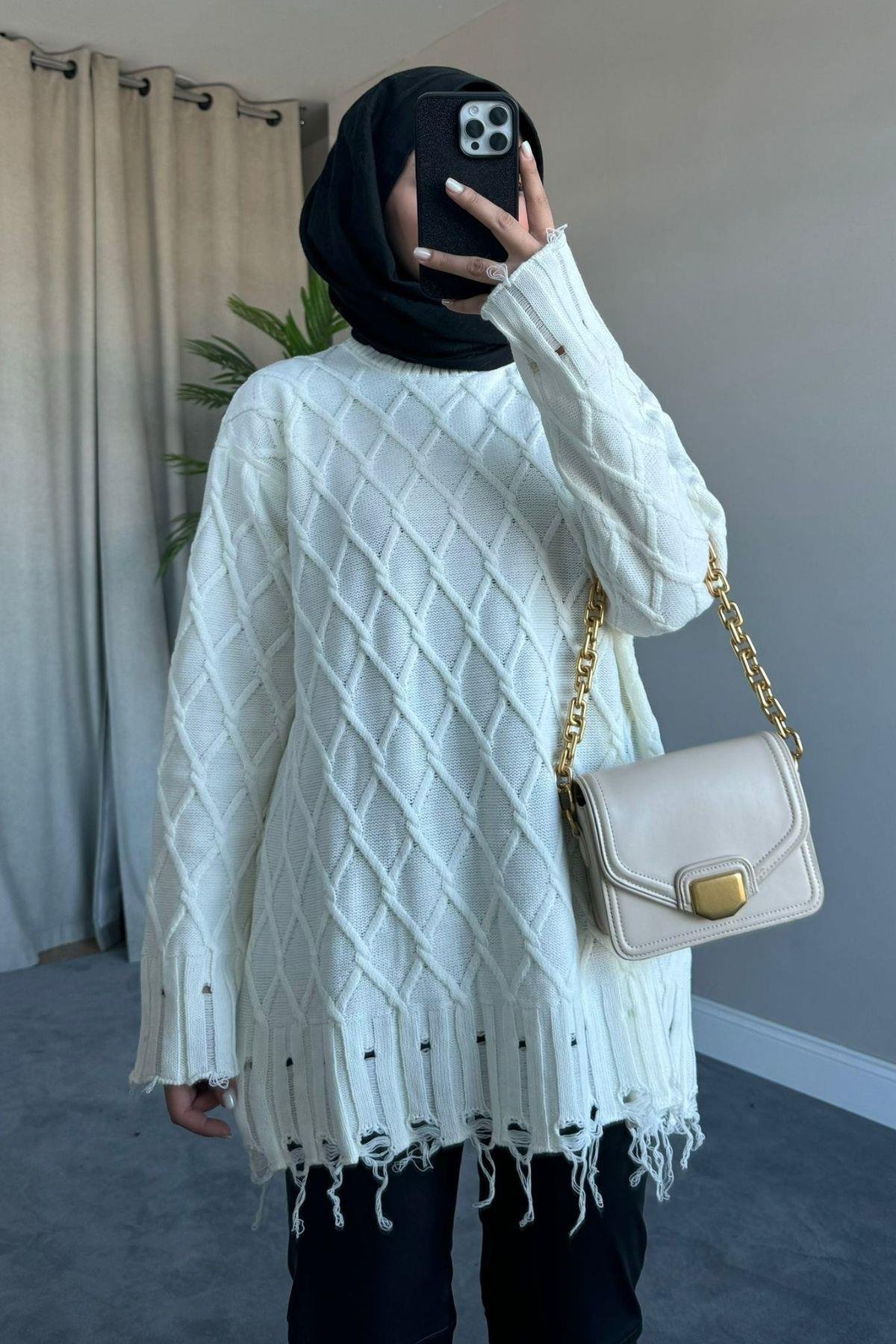 Saçaklı Baklava Kazak Ekru, Fiyatları 