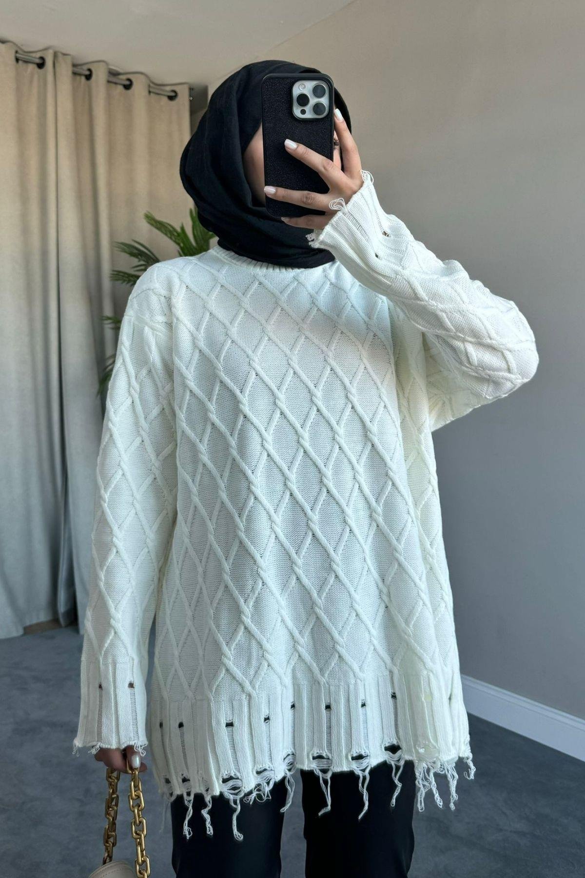 Saçaklı Baklava Kazak Ekru, Fiyatları 