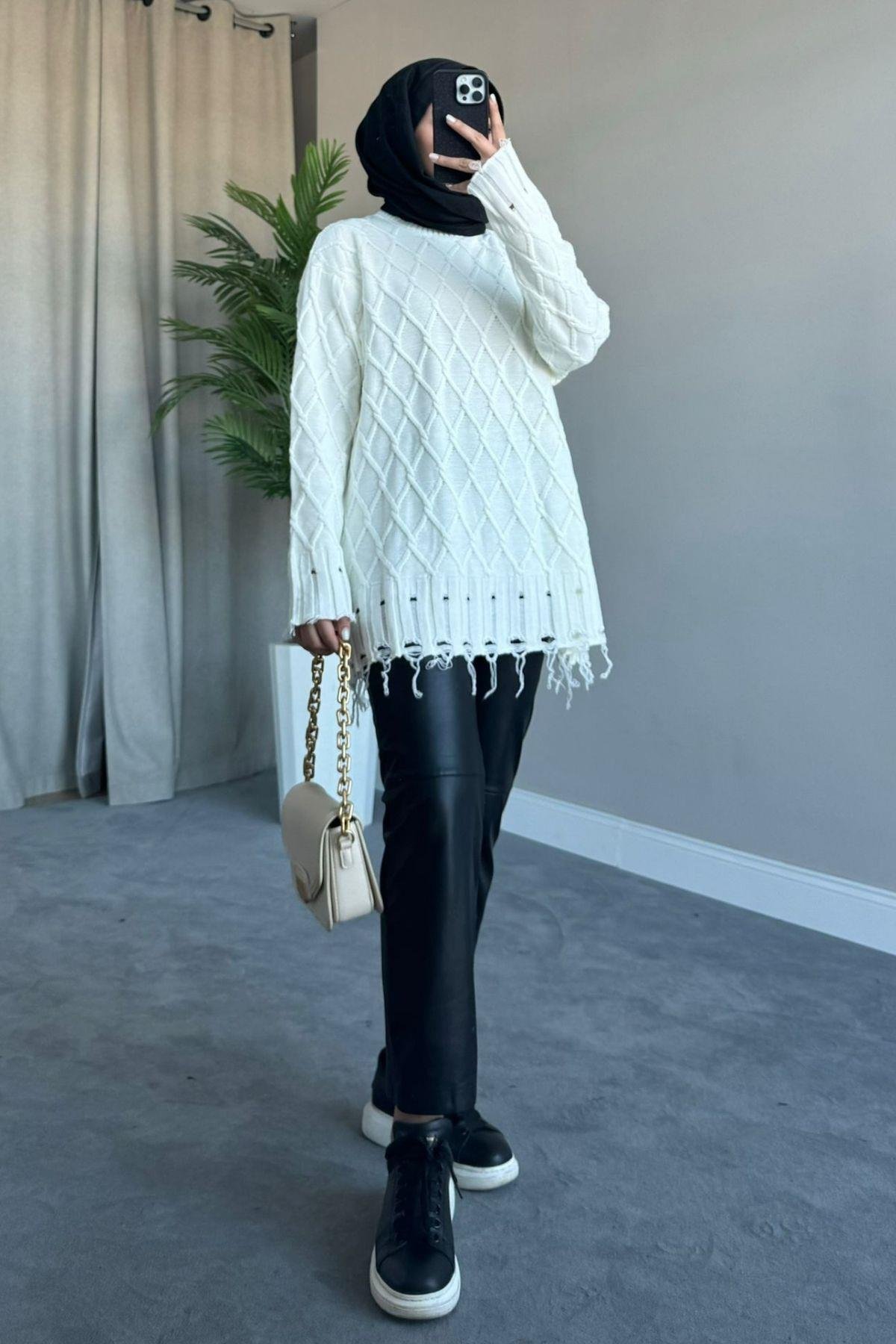 Saçaklı Baklava Kazak Ekru, Fiyatları 