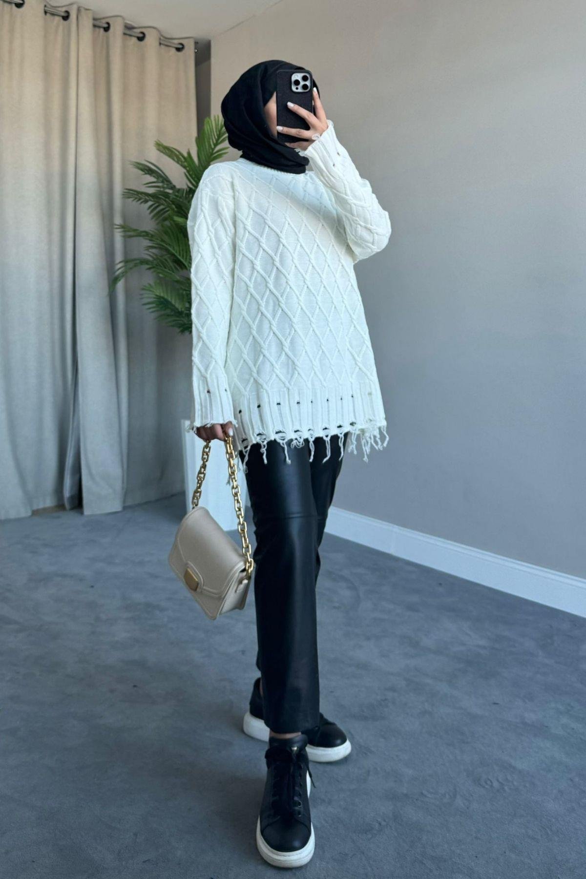 Saçaklı Baklava Kazak Ekru, Fiyatları 