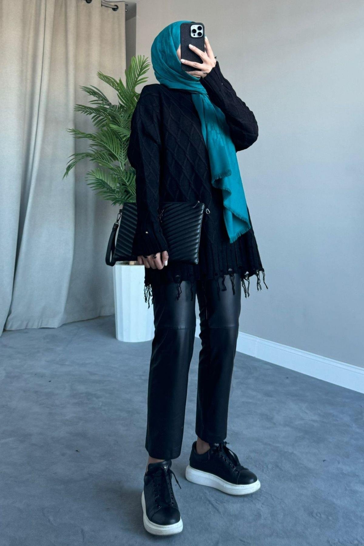 Saçaklı Baklava Kazak Siyah, Fiyatları 