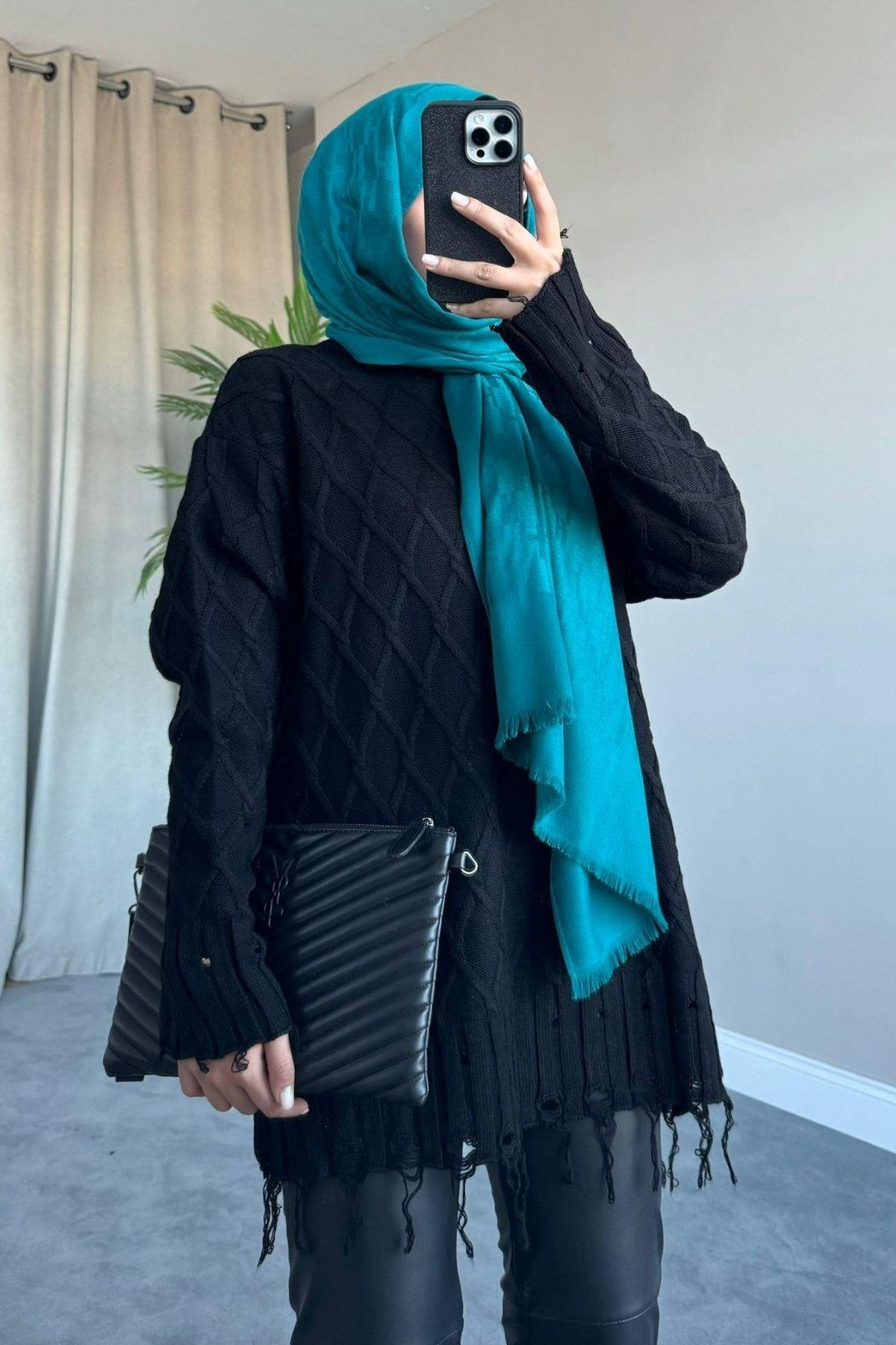 Saçaklı Baklava Kazak Siyah, Fiyatları 