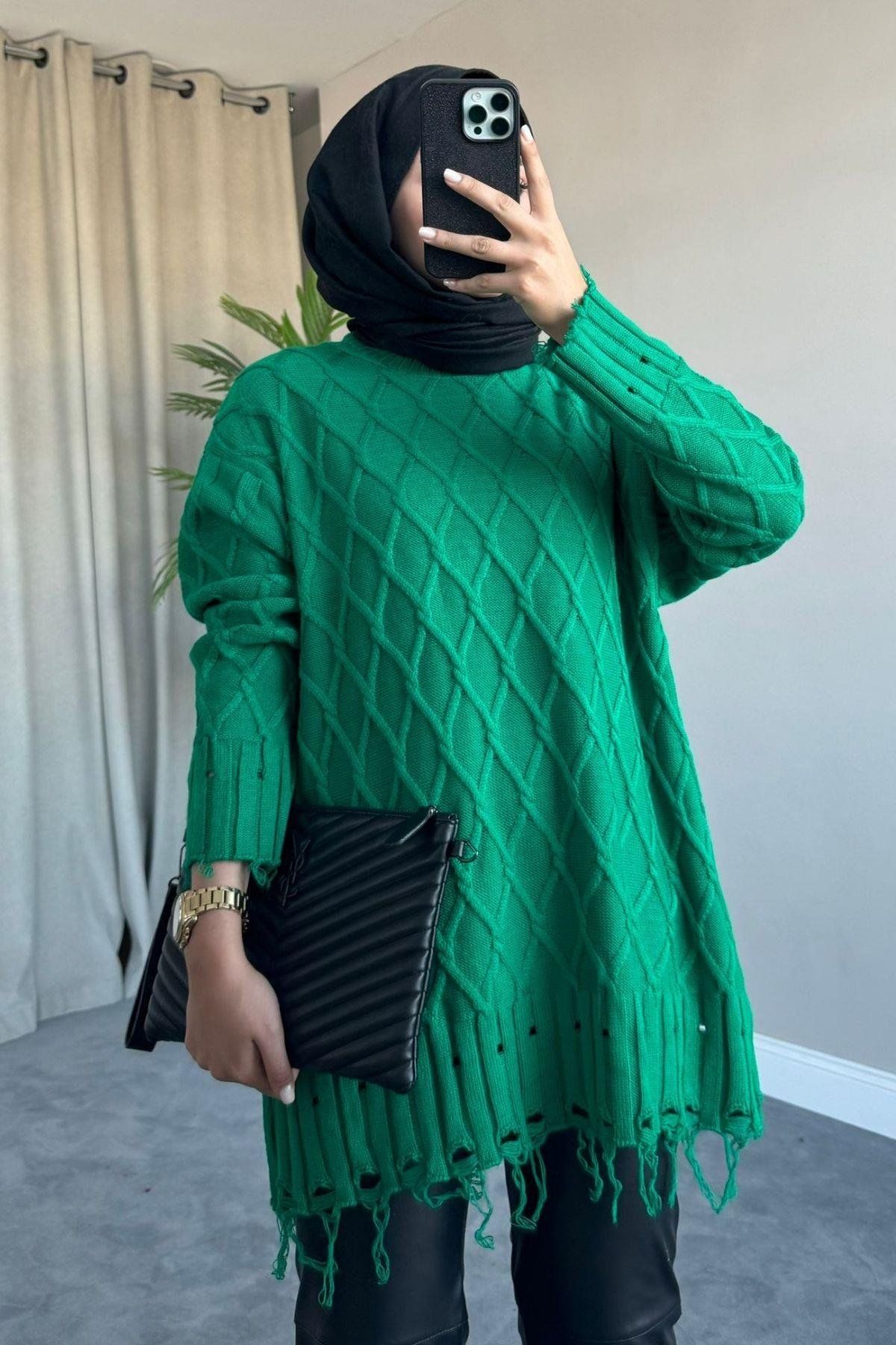 Saçaklı Baklava Kazak Yeşil, Fiyatları 