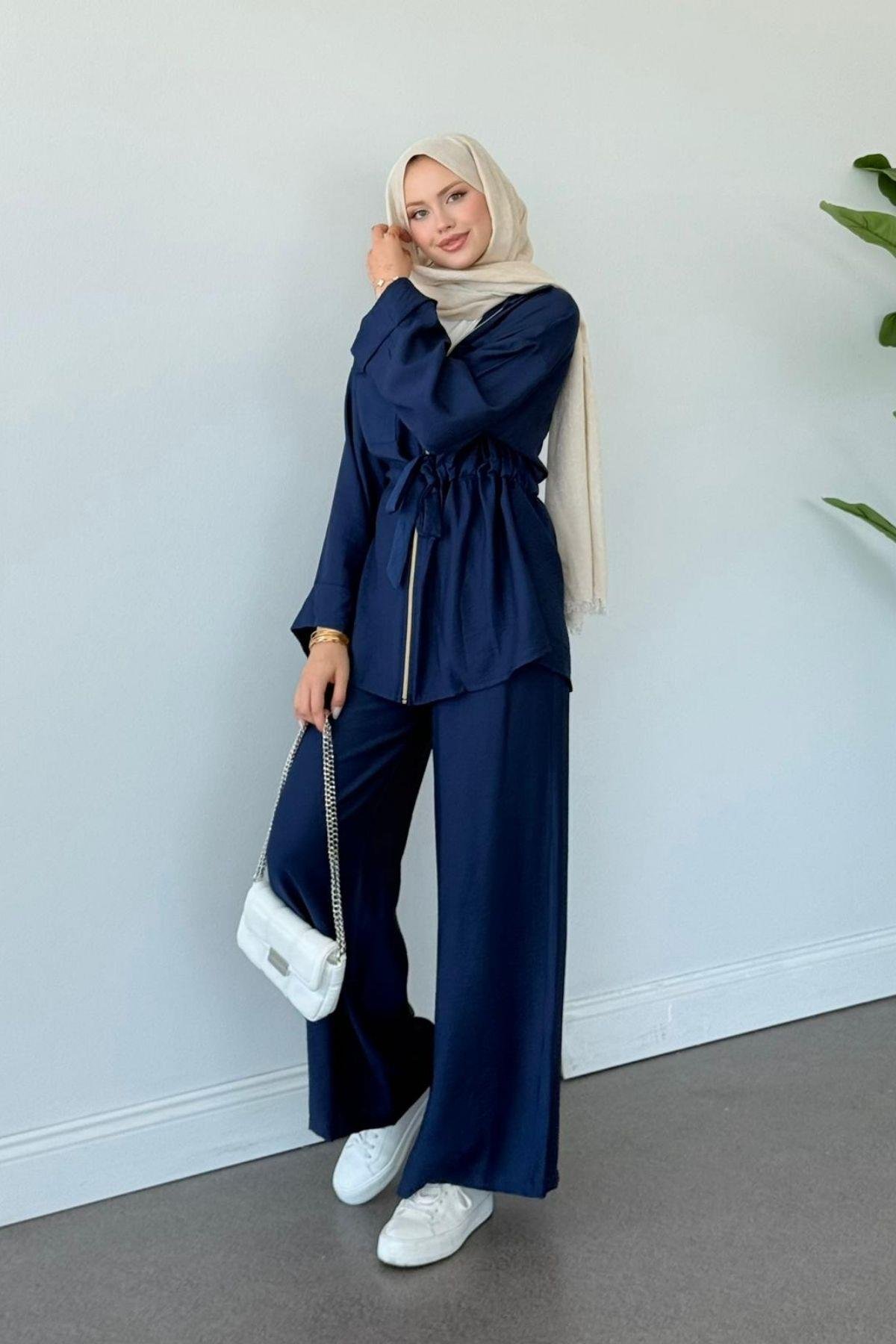 Şakayık Takım Lacivert, Fiyatları Şakayık Takım Lacivert- Haza Moda 