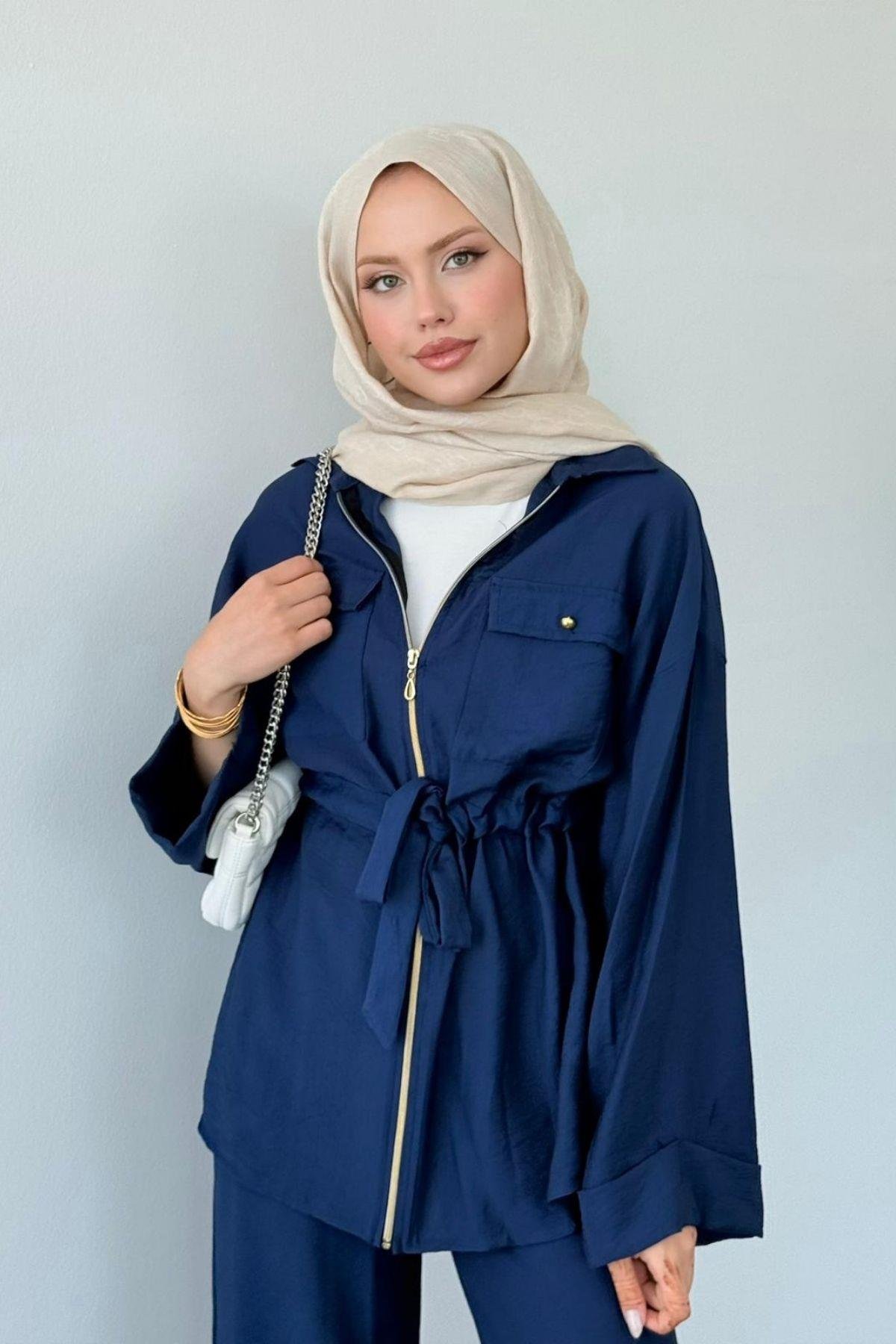 Şakayık Takım Lacivert, Fiyatları Şakayık Takım Lacivert- Haza Moda 