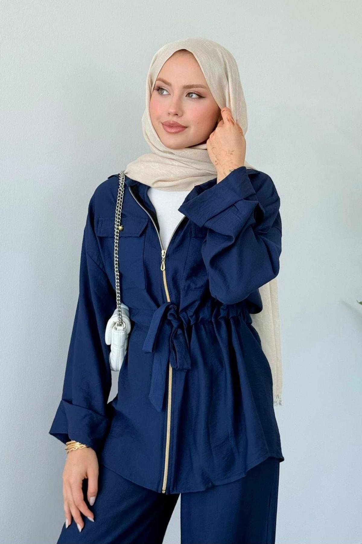 Şakayık Takım Lacivert, Fiyatları Şakayık Takım Lacivert- Haza Moda 