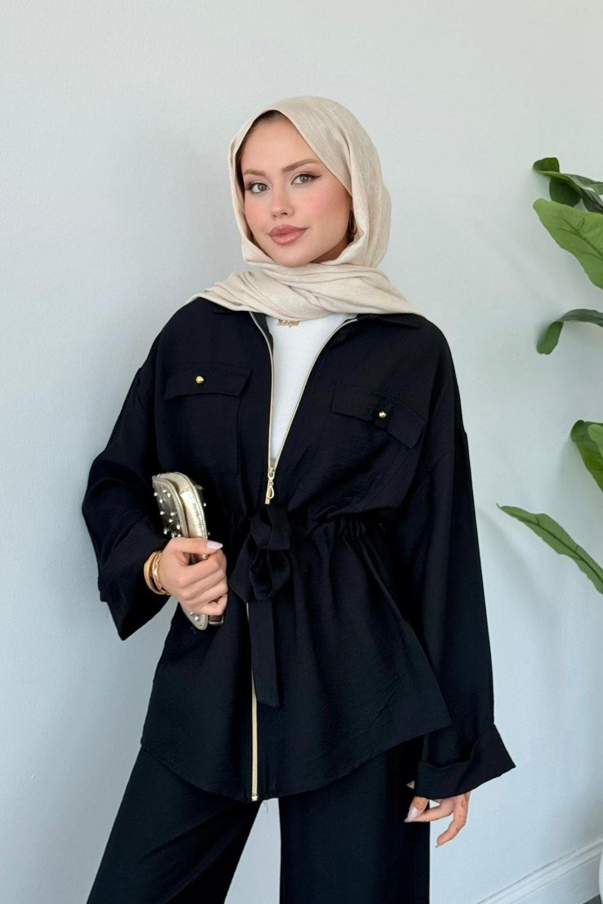 Şakayık Takım Siyah, Fiyatları Şakayık Takım Siyah- Haza Moda 