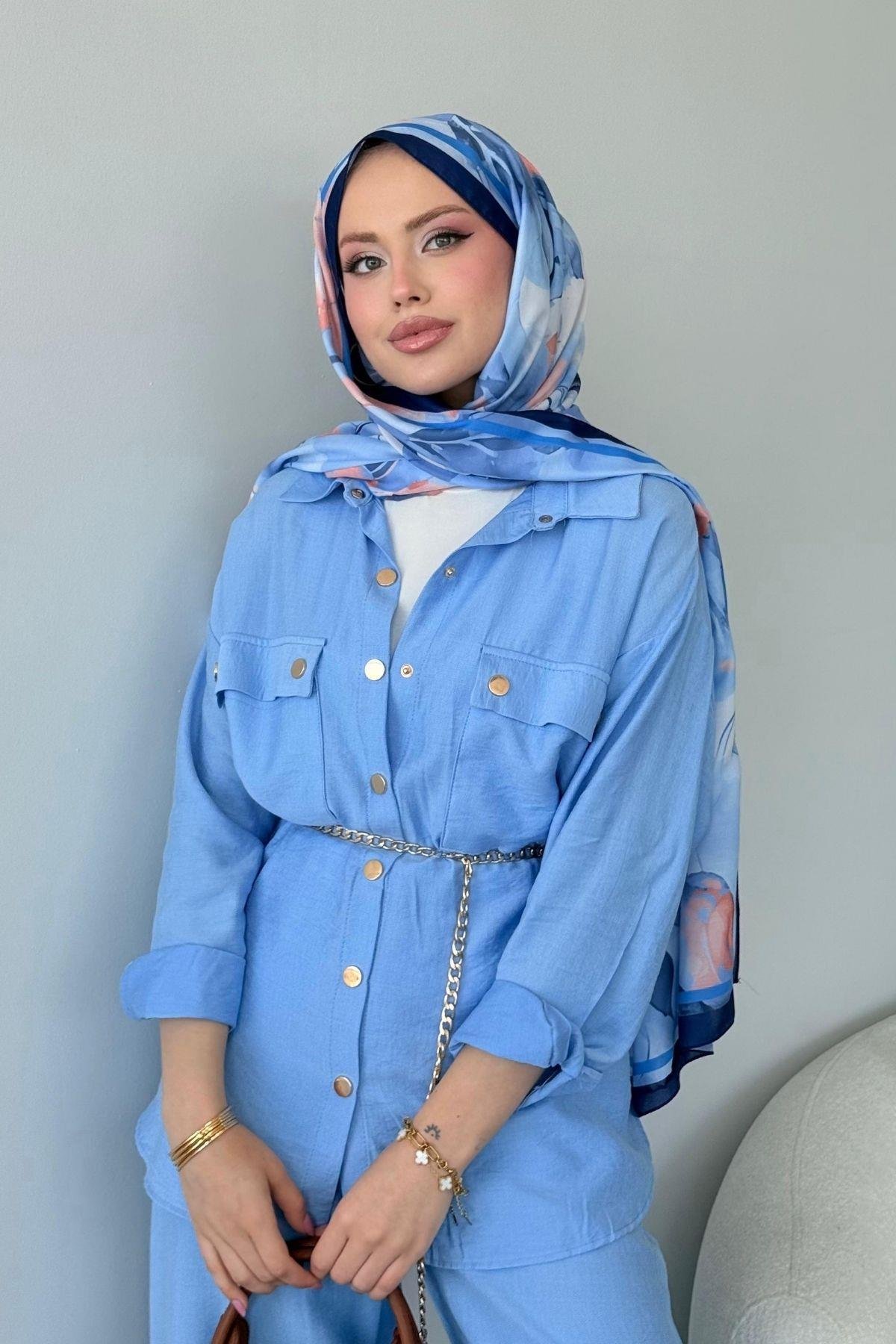 Şanel Çıtçıt Takım Bebe Mavi, Fiyatları Şanel Çıtçıt Takım Bebe Mavi- Haza Moda 