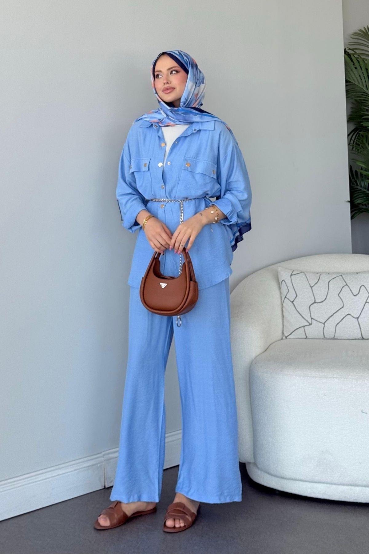 Şanel Çıtçıt Takım Bebe Mavi, Fiyatları Şanel Çıtçıt Takım Bebe Mavi- Haza Moda 