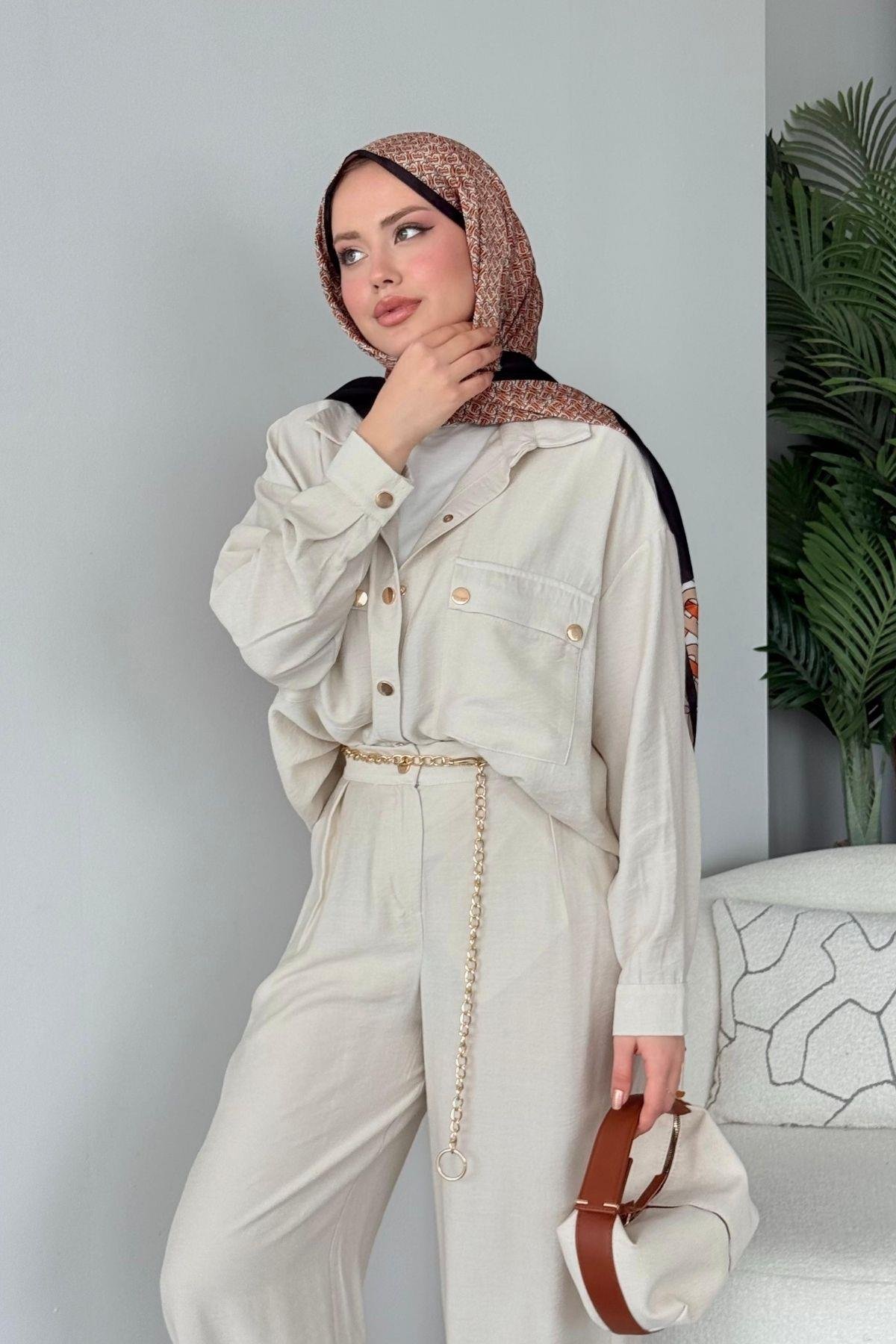 Şanel Çıtçıt Takım Bej, Fiyatları Şanel Çıtçıt Takım Bej- Haza Moda