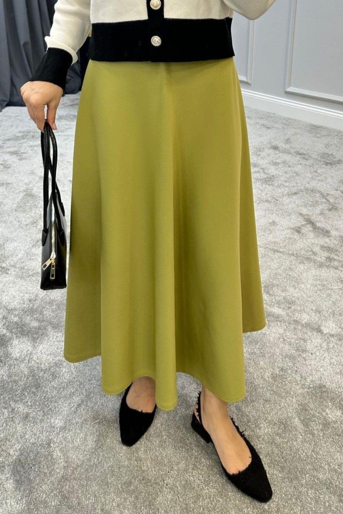 Scuba Etek Yağyeşili, Fiyatları Scuba Etek Yağyeşili – Haza Moda | Tesettür Giyim