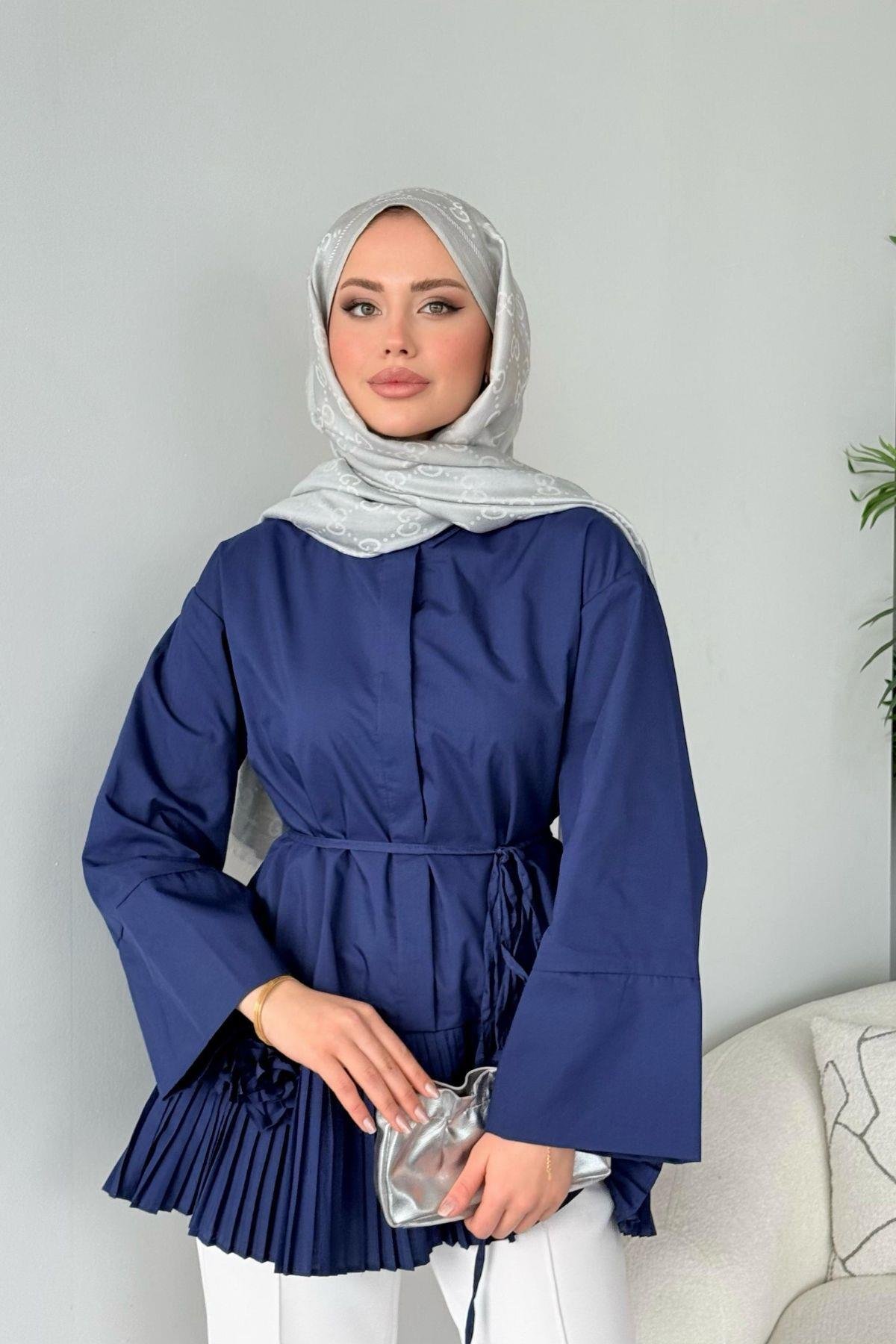 Şeker Piliseli Gömlek Lacivert, Fiyatları Şeker Piliseli Gömlek Lacivert - Haza Moda 