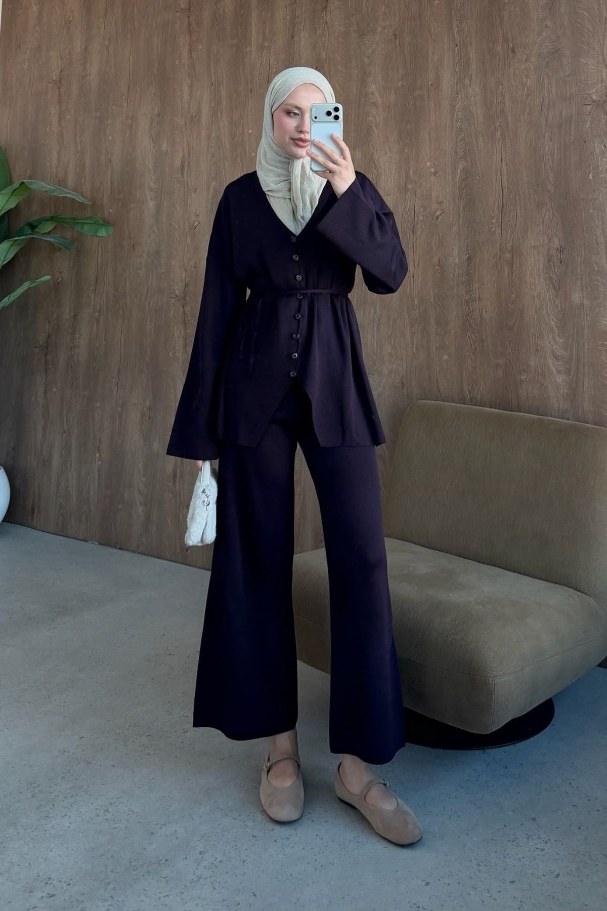 Selin Küçük Düğmeli Takım Mürdüm, Fiyatları Selin Küçük Düğmeli Takım Mürdüm | Haza Moda