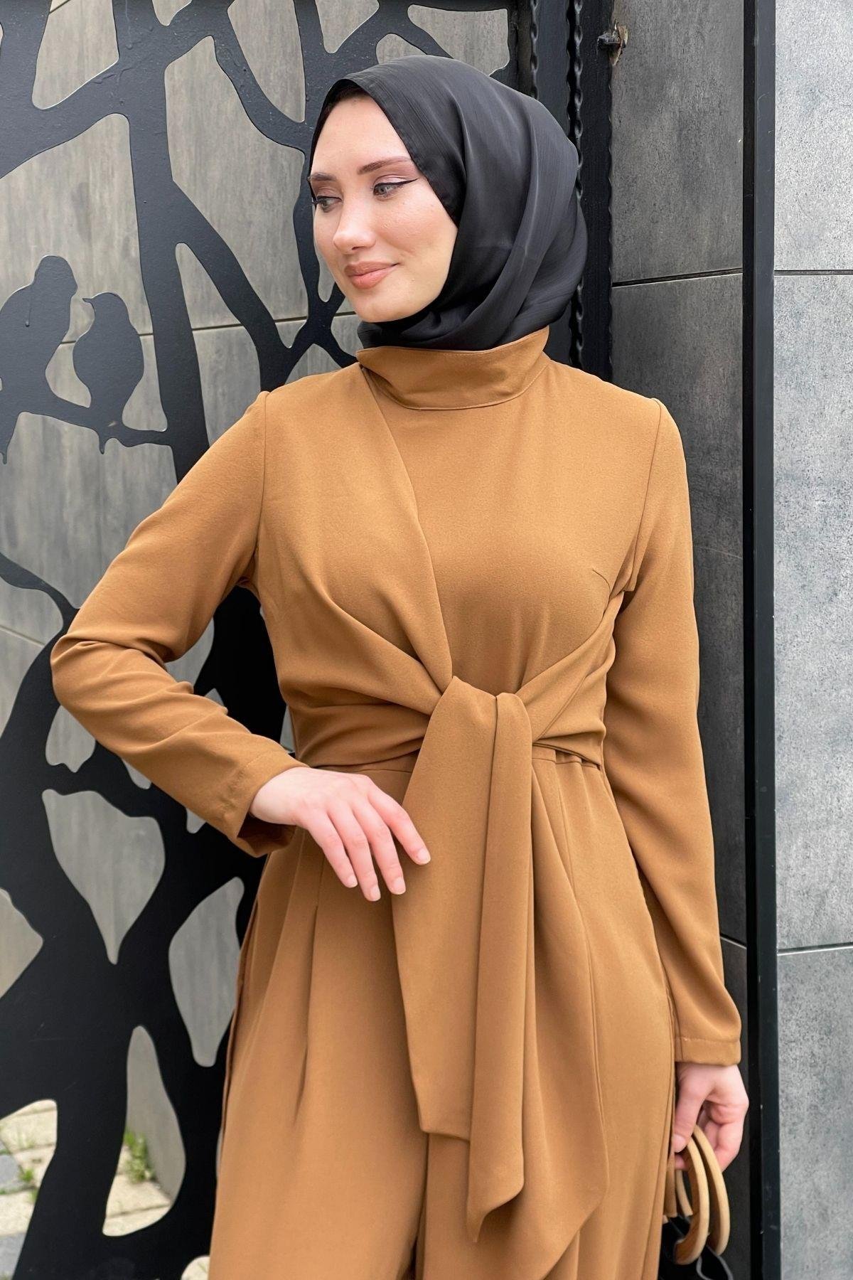 Selinay Tulum Taba, Fiyatları Selinay Tulum Taba – Haza Moda | Tesettür Giyim