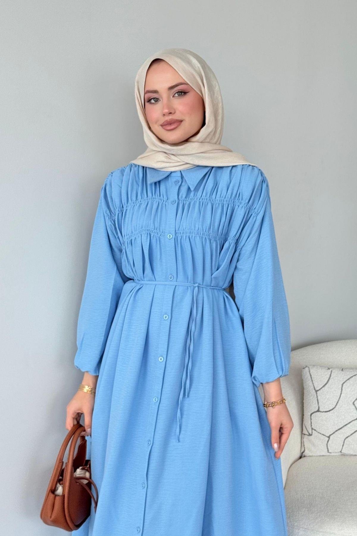 Semiz Gipeli Elbise Bebe Mavi, Fiyatları Semiz Gipeli Elbise Bebe Mavi- Haza Moda