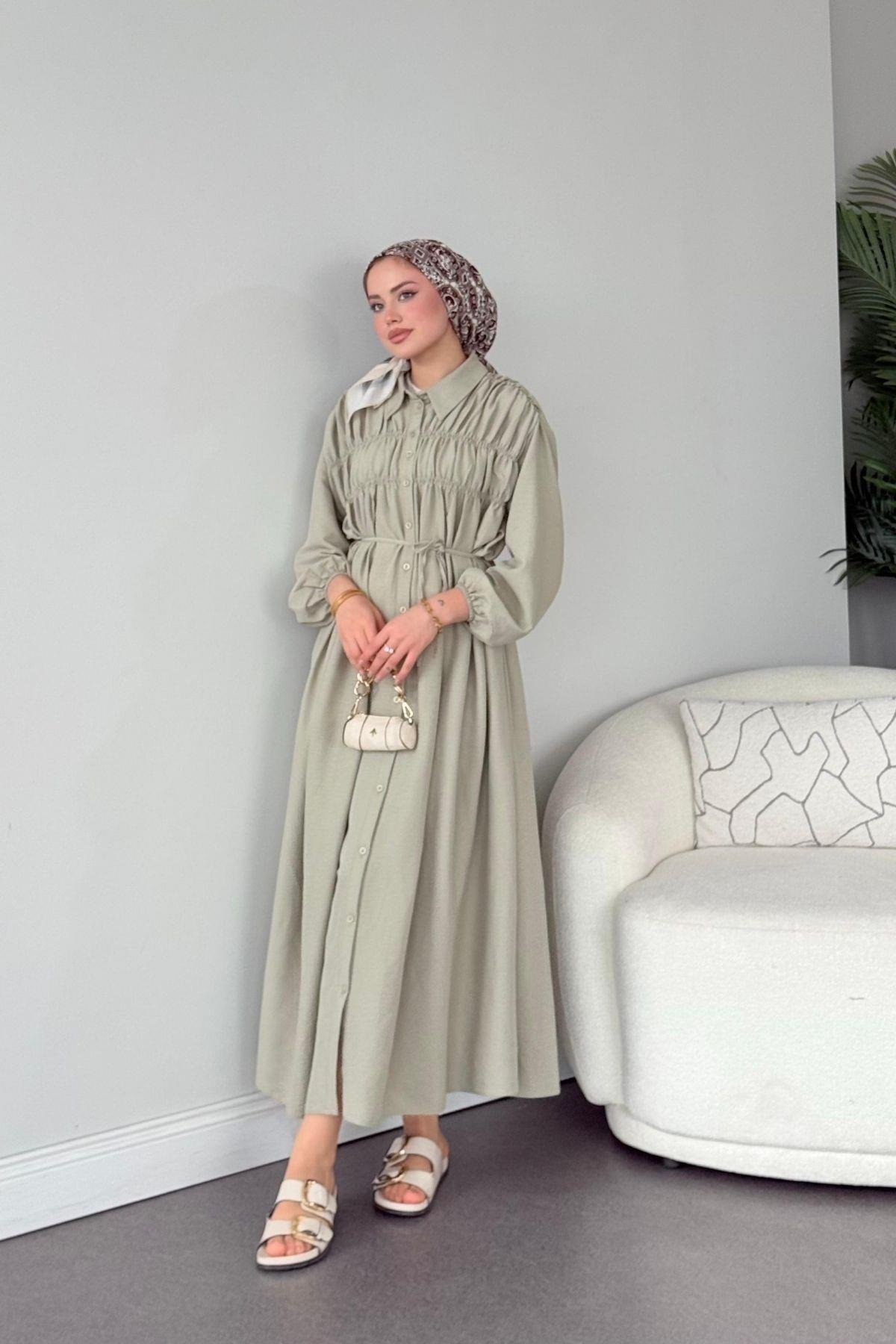 Semiz Gipeli Elbise Mint, Fiyatları Semiz Gipeli Elbise Mint- Haza Moda