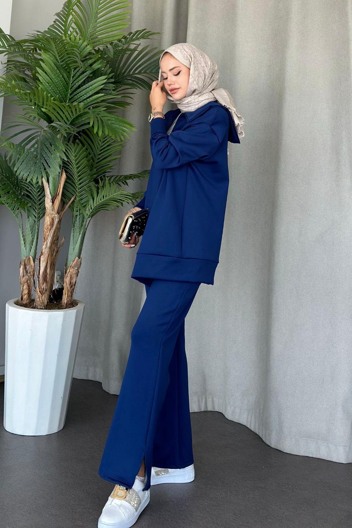 Serenay Scuba Takım Lacivert, Fiyatları Haza Moda | Tesettür Giyim | Serenay Scuba Takım Lacivert