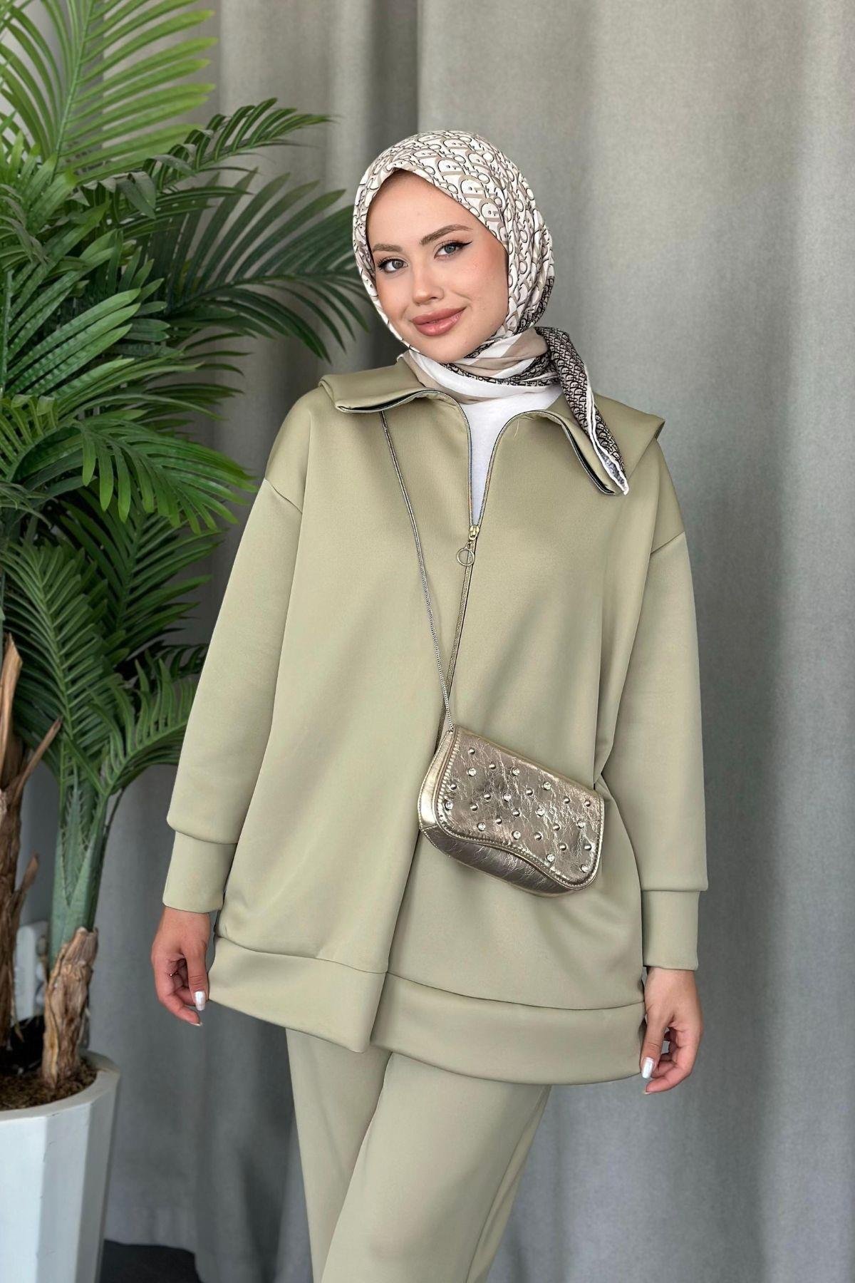 Serenay Scuba Takım Mint, Fiyatları Haza Moda | Tesettür Giyim | Serenay Scuba Takım Mint