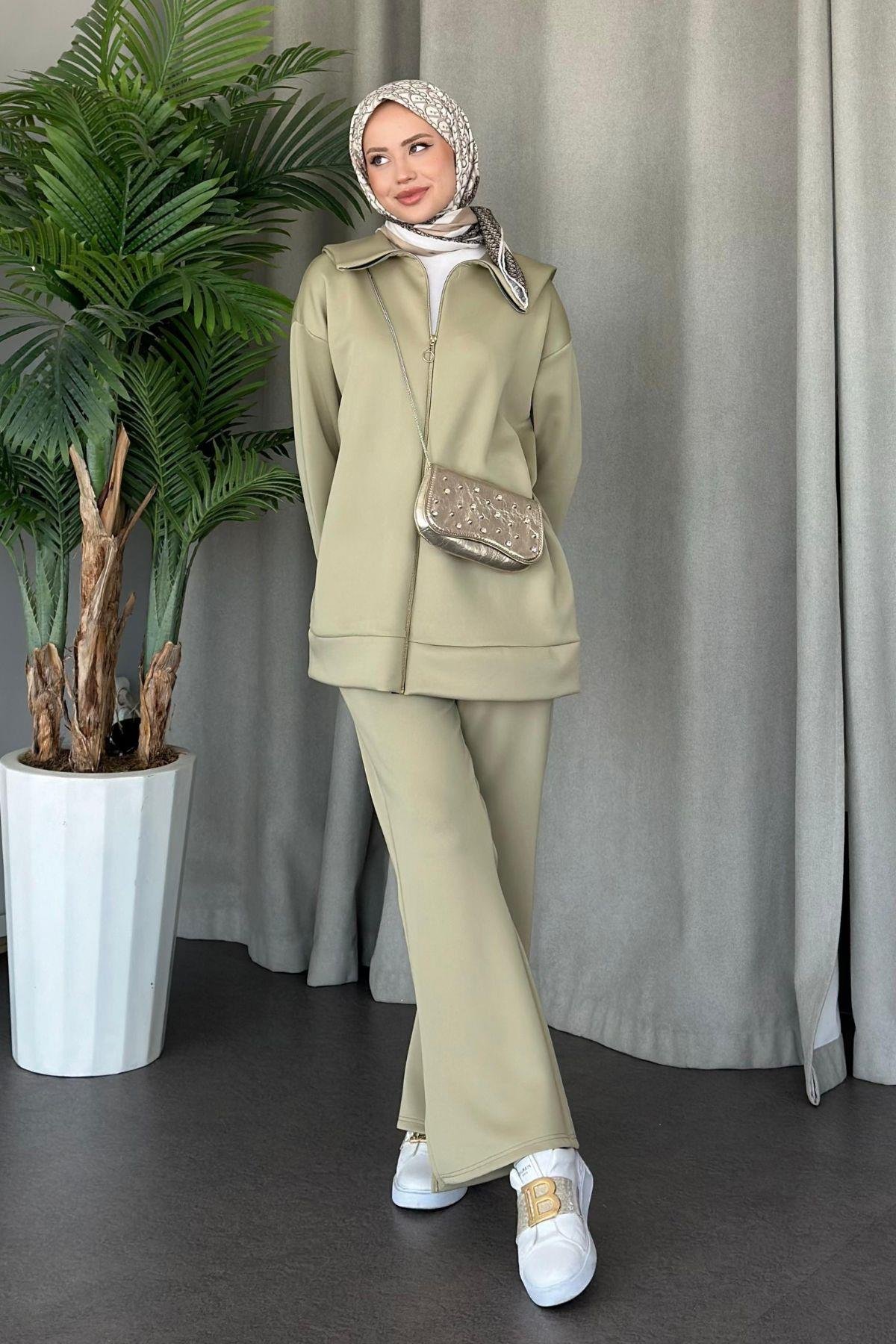 Serenay Scuba Takım Mint, Fiyatları Haza Moda | Tesettür Giyim | Serenay Scuba Takım Mint