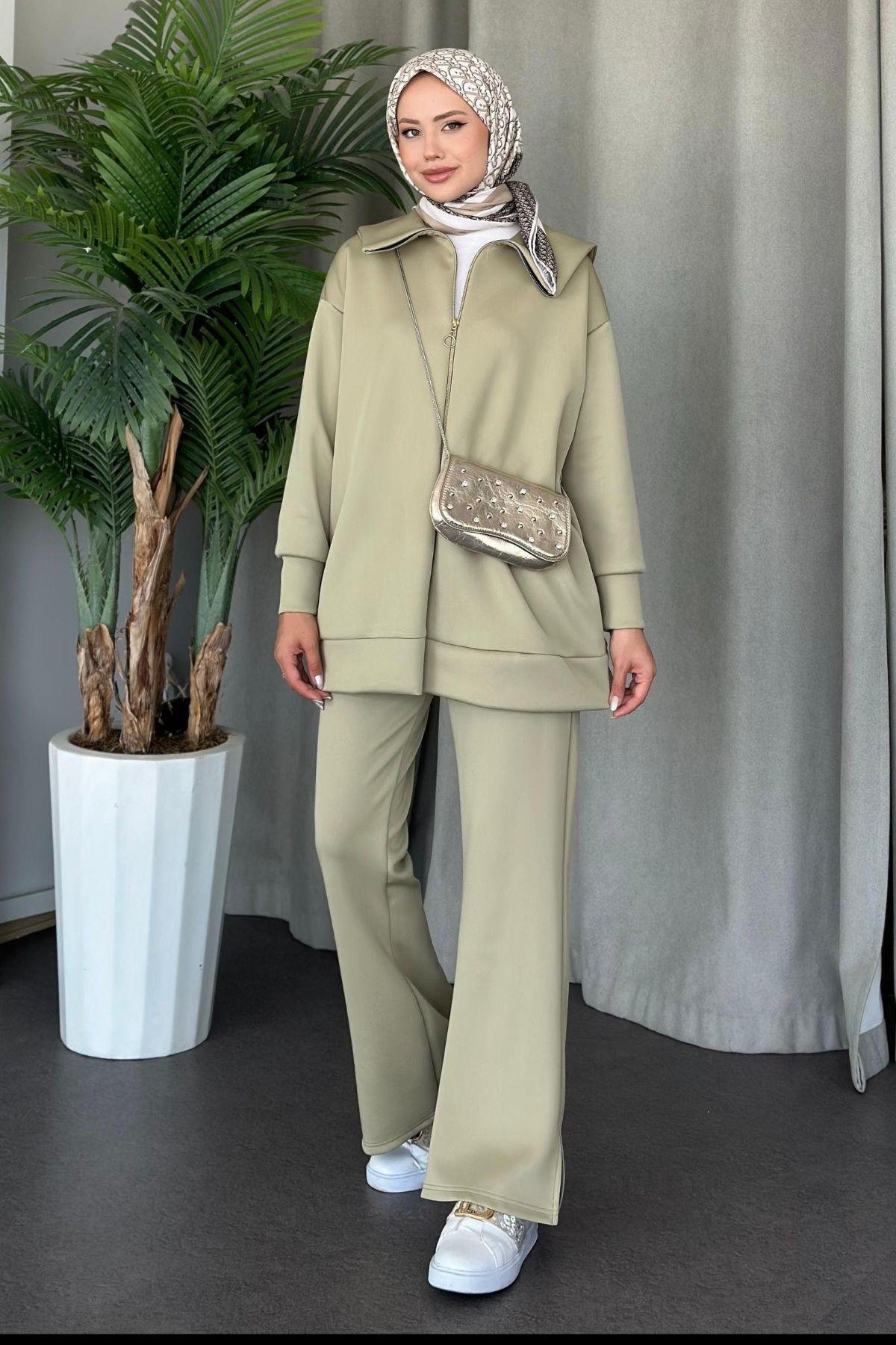 Serenay Scuba Takım Mint, Fiyatları Haza Moda | Tesettür Giyim | Serenay Scuba Takım Mint