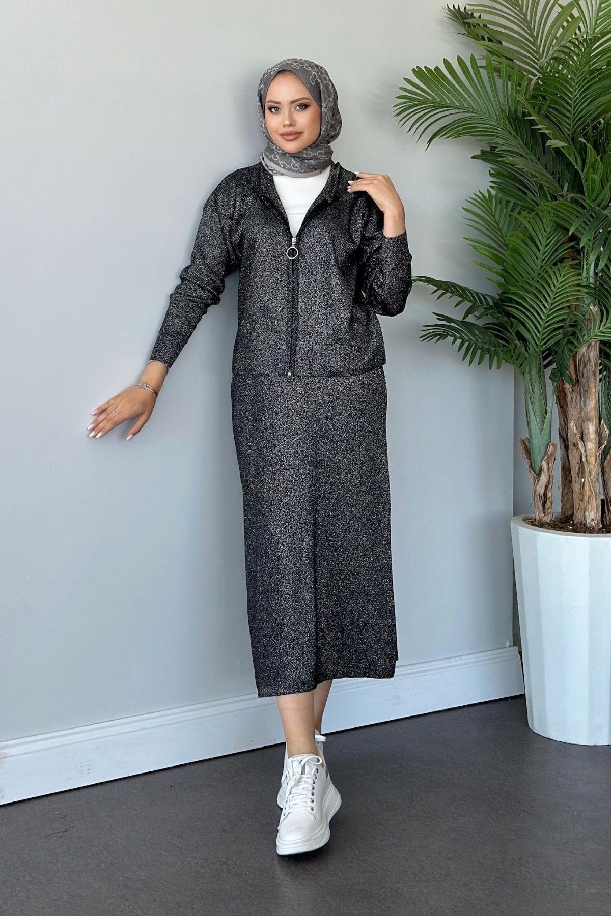 Sindirella Etekli Triko Takım Antrasit, Fiyatları 